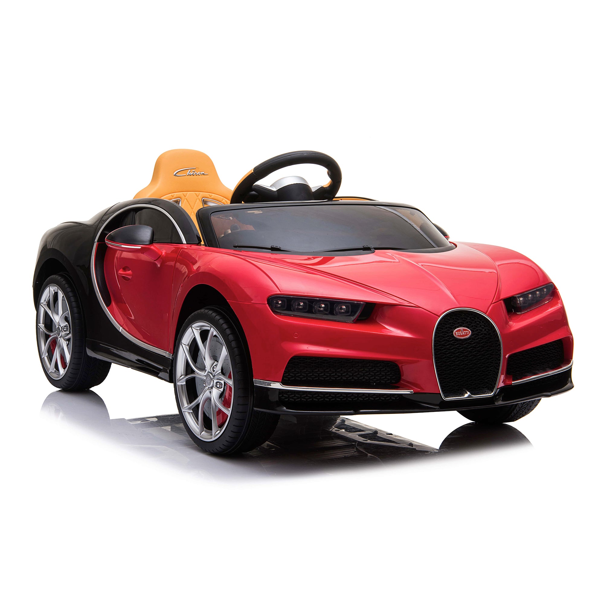 kids bugatti chiron licensed electric ride on car red 12v