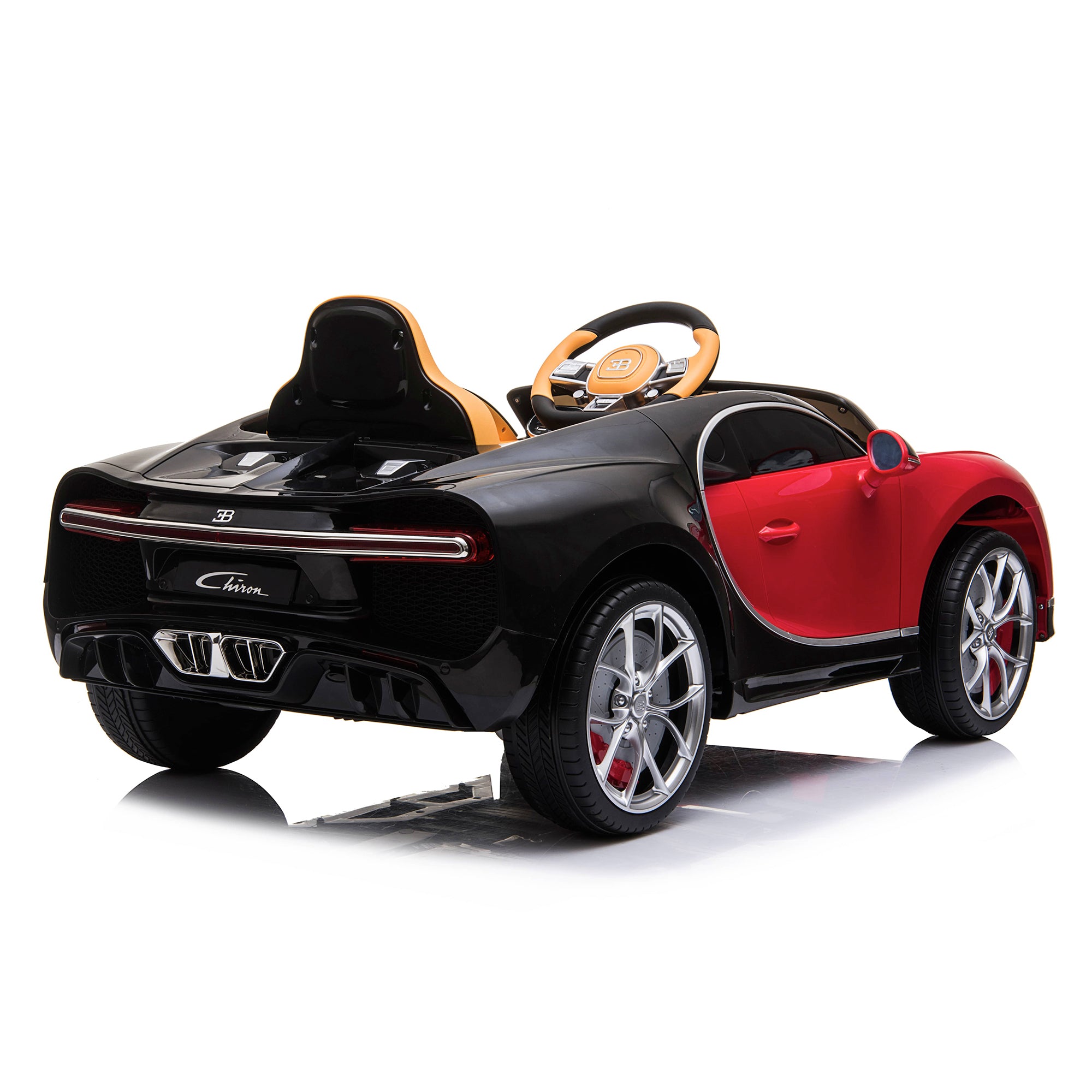 kids bugatti chiron licensed electric ride on car red 12v