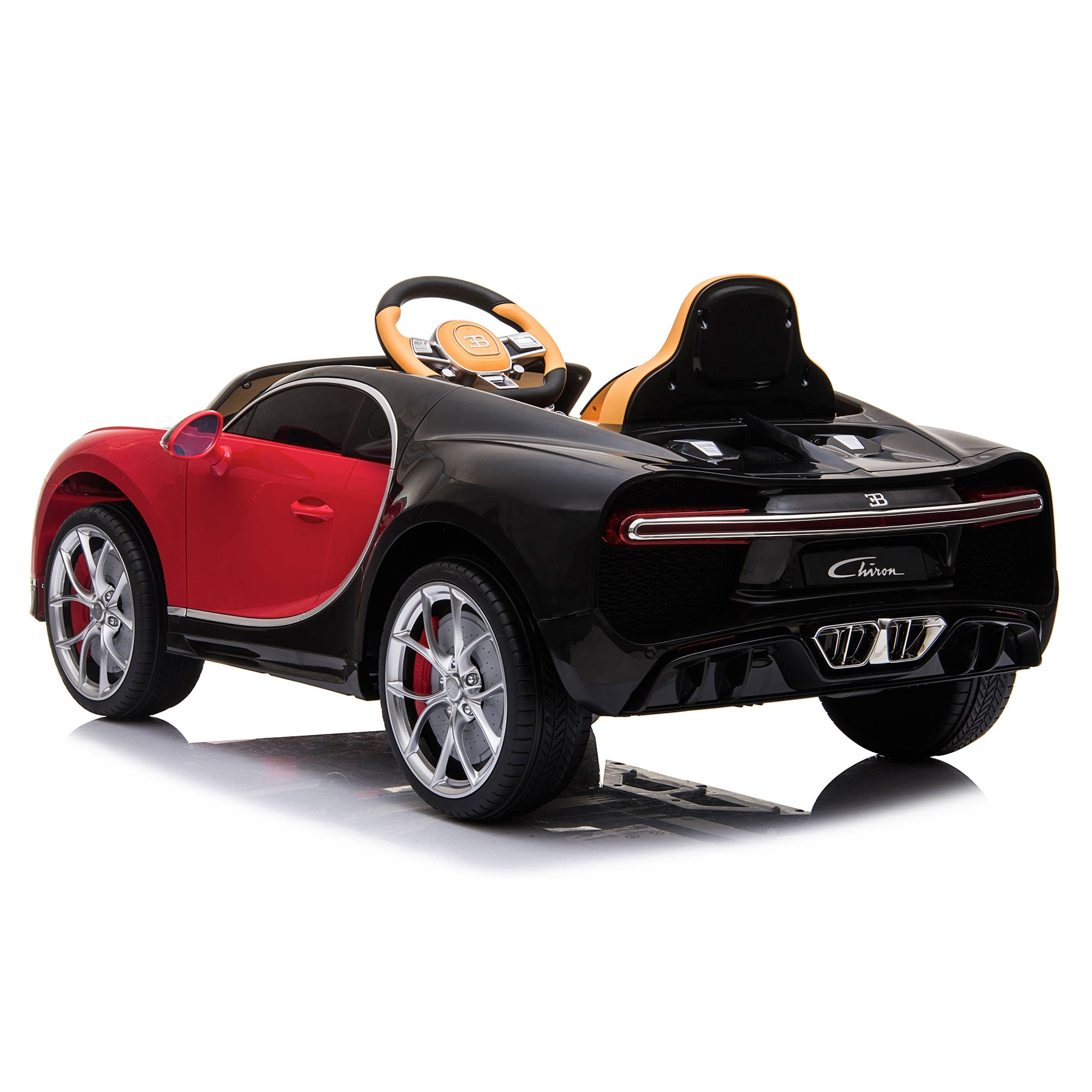 kids bugatti chiron licensed electric ride on car red 12v