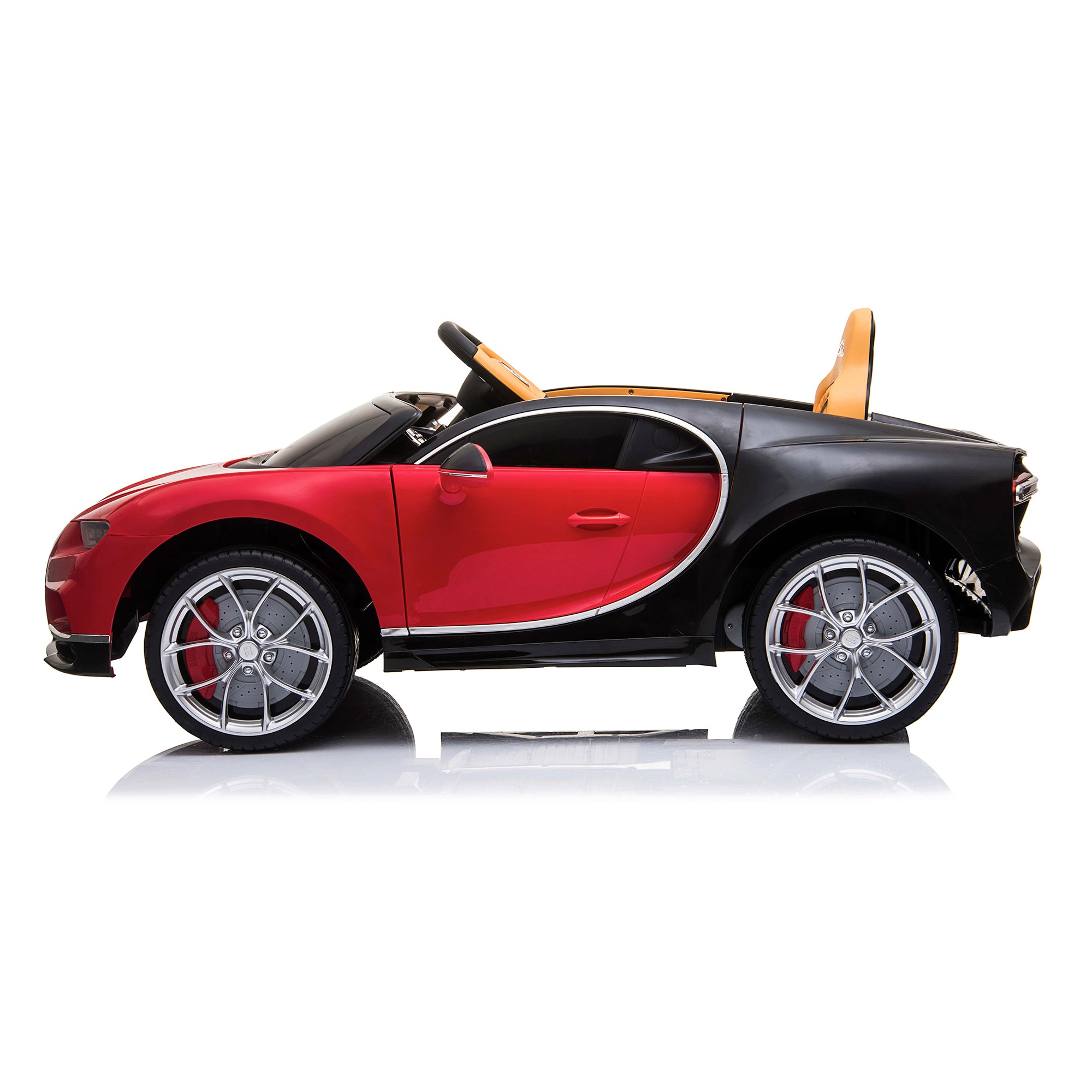 kids bugatti chiron licensed electric ride on car red 12v