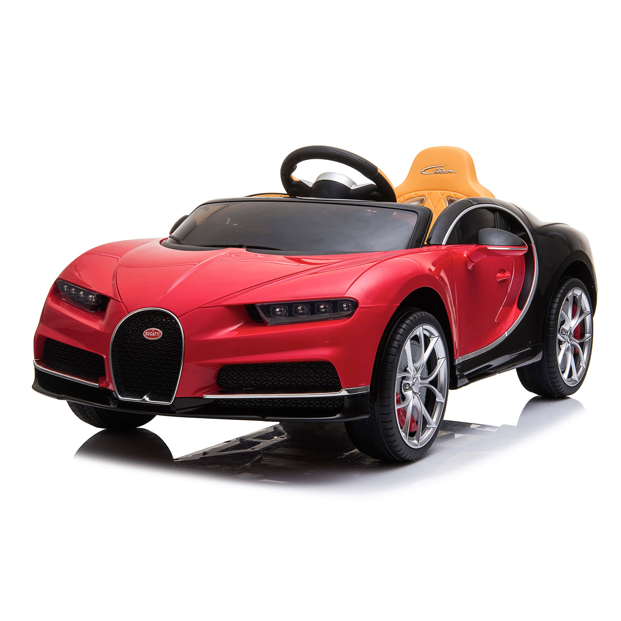 kids bugatti chiron licensed electric ride on car red 12v