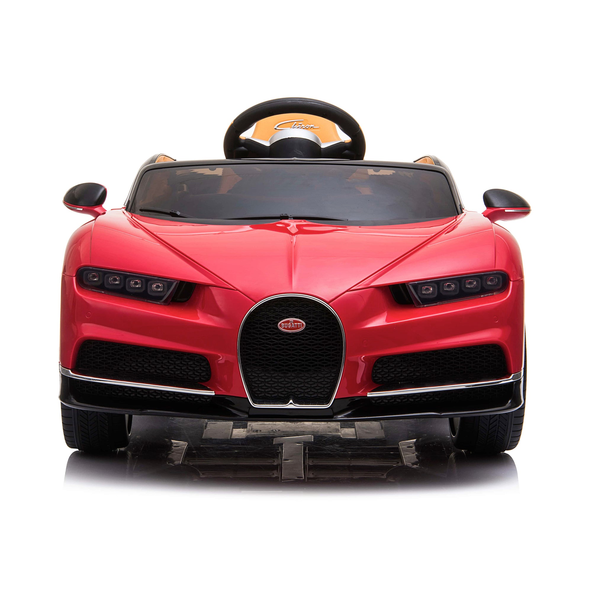 kids bugatti chiron licensed electric ride on car red 12v