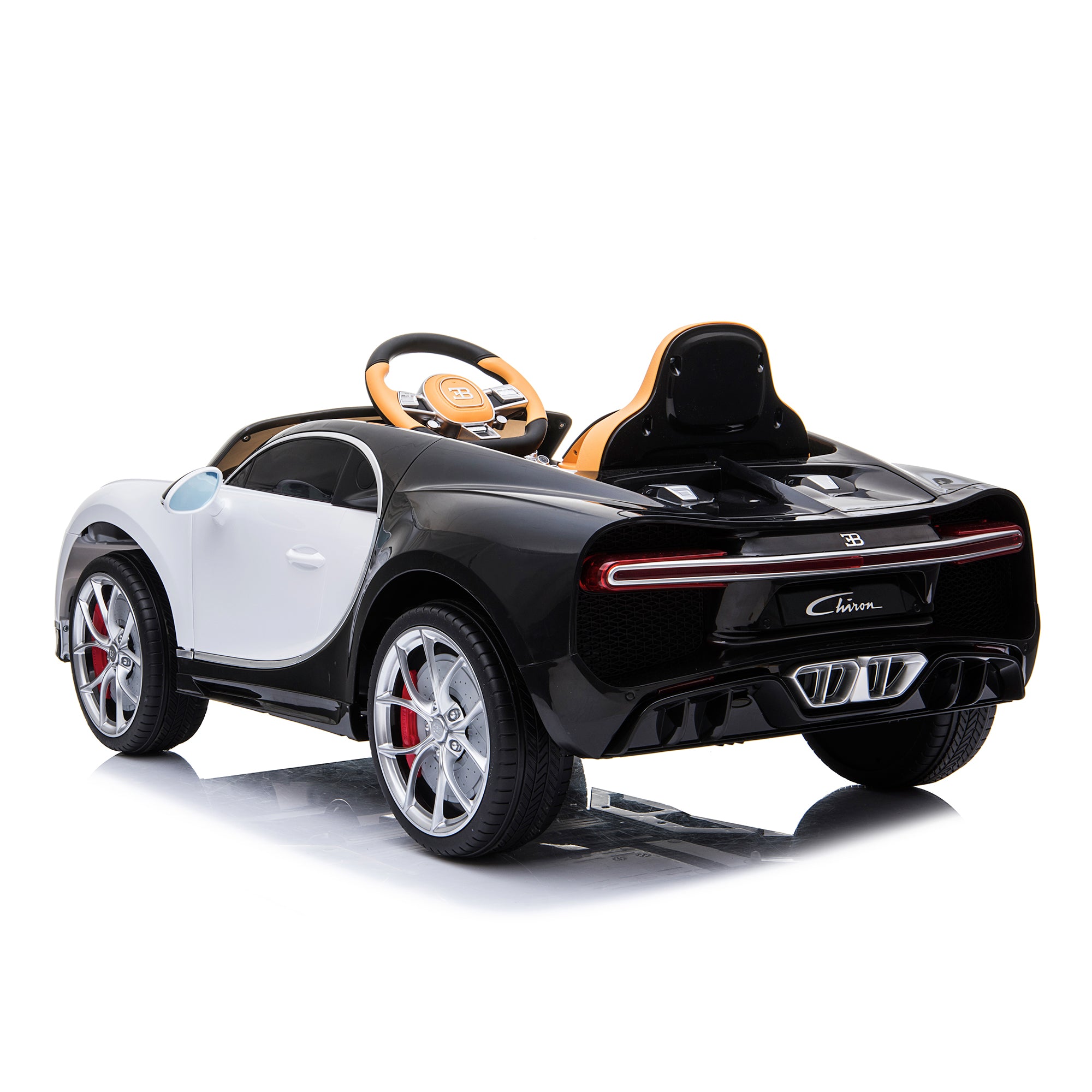 kids bugatti chiron licensed electric ride on car white 12v