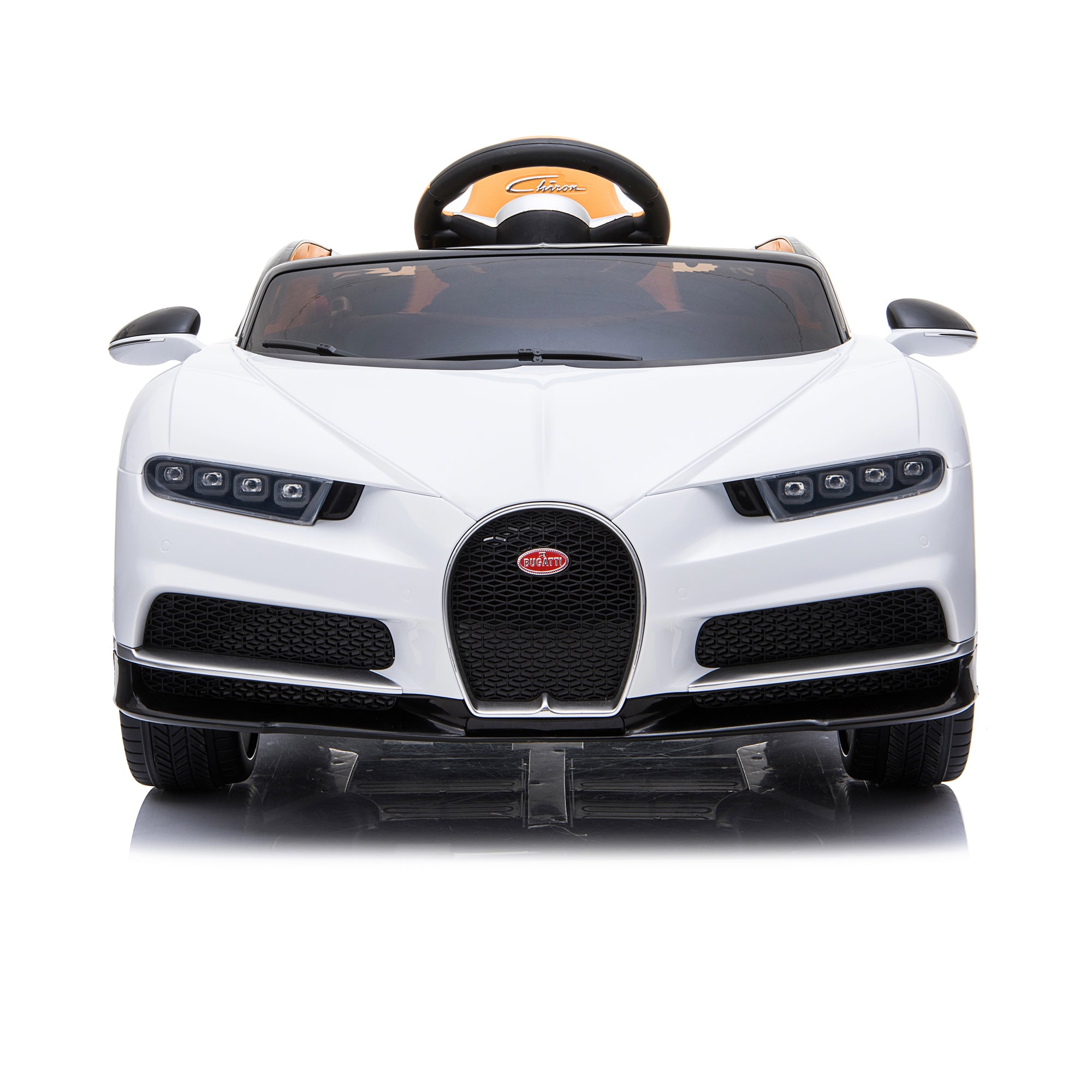 kids bugatti chiron licensed electric ride on car white 12v