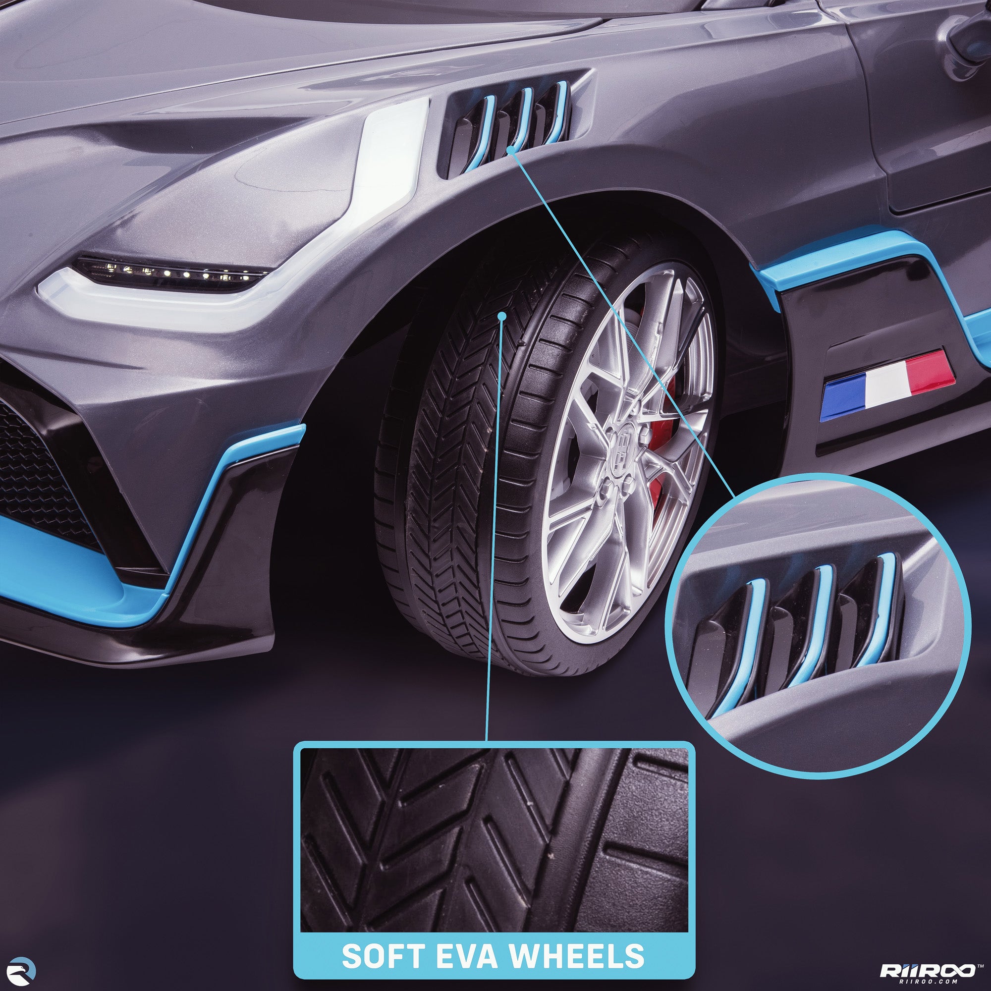 kids bugatti divo licensed ride on electric car supercar with parental remote control lifestyle 2 details 12v