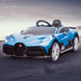 kids bugatti divo licensed ride on electric car supercar with parental remote control main clean blue 12v
