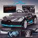 kids bugatti divo licensed ride on electric car supercar with parental remote control main promo black 12v