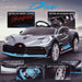 kids bugatti divo licensed ride on electric car supercar with parental remote control main promo gray 12v