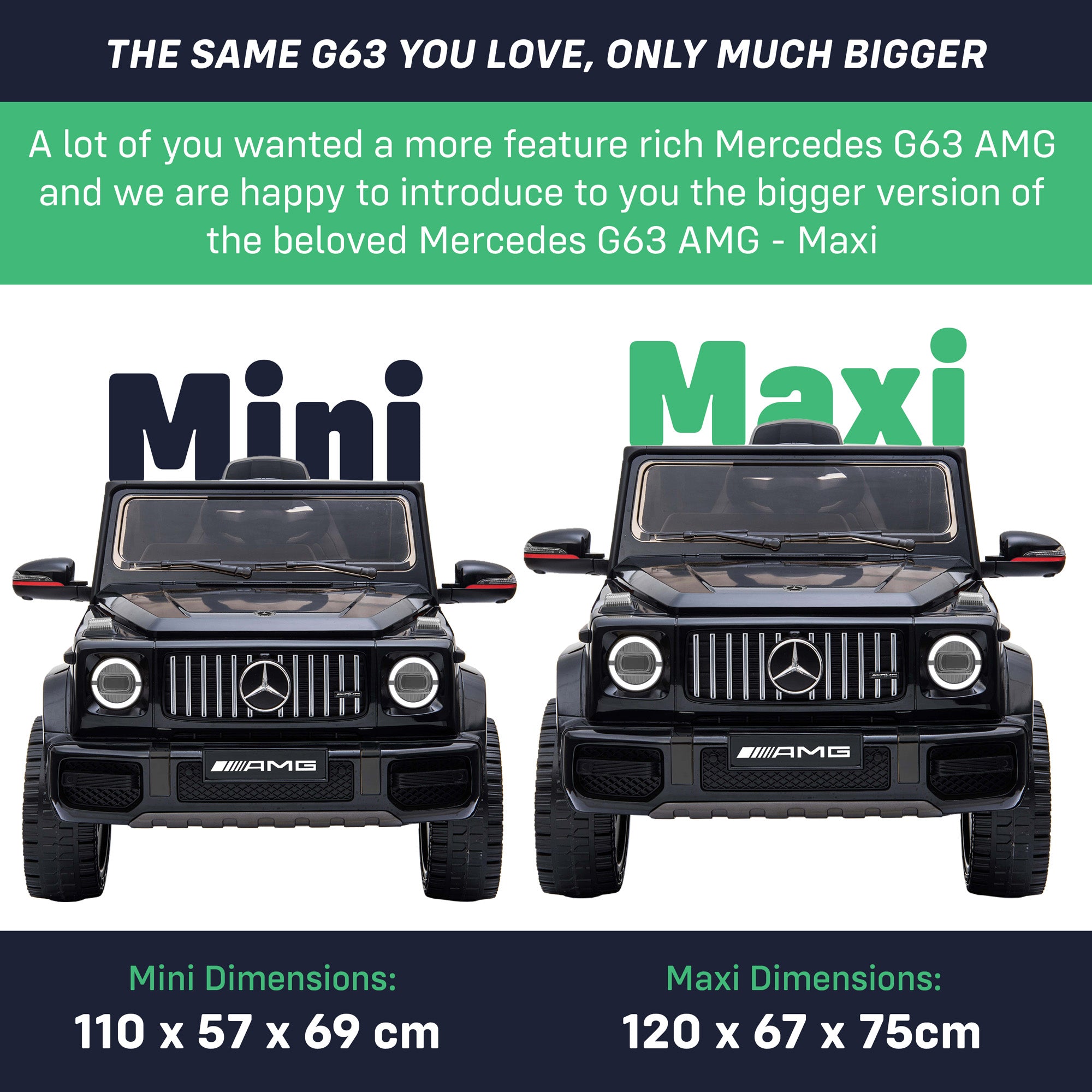 kids electric licensed mercedes g63 maxi with parental remote leather seat main difference amg 2019