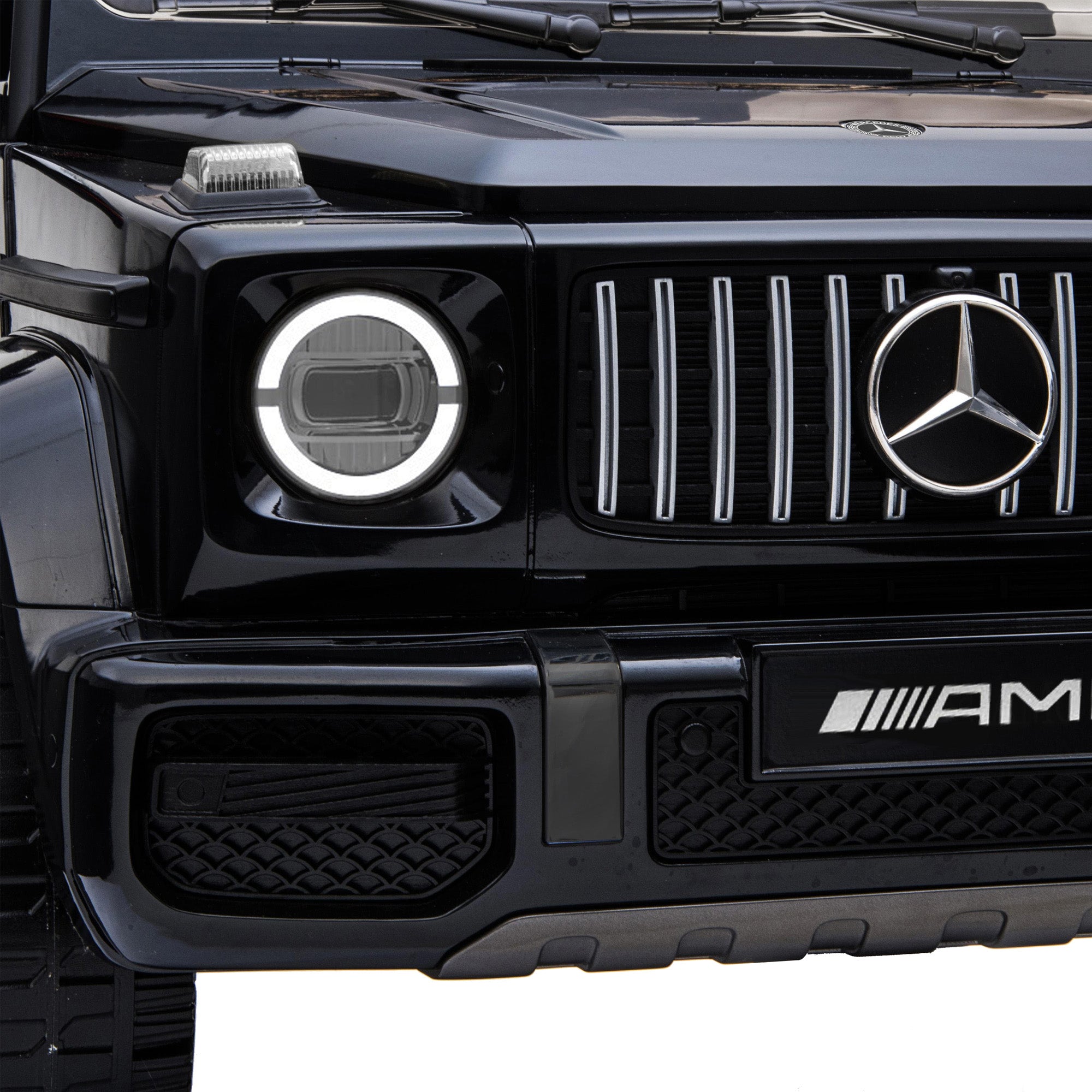 kids electric licensed mercedes g63 maxi with parental remote leather seat main lights amg 2019