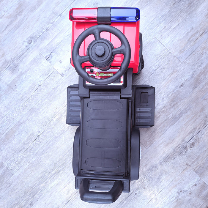 kids electric ride on fire rescue truck 6v battery operated ride on car truck toy top view riiroo engine