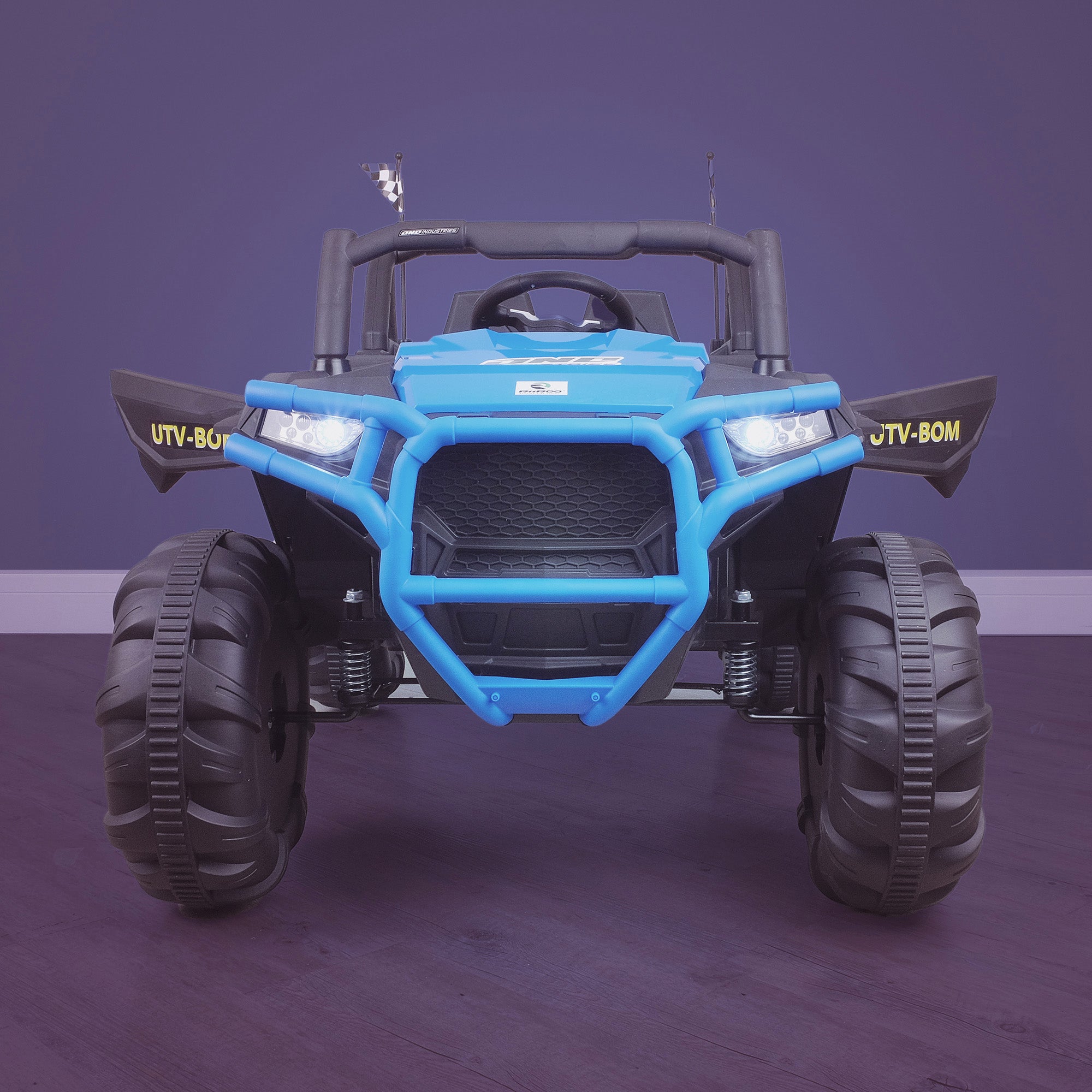kids electric ride on utv mx battery operated ride on car utv quad with parental remote control 12v front lights on riiroo maxpow 2s buggy 2wd