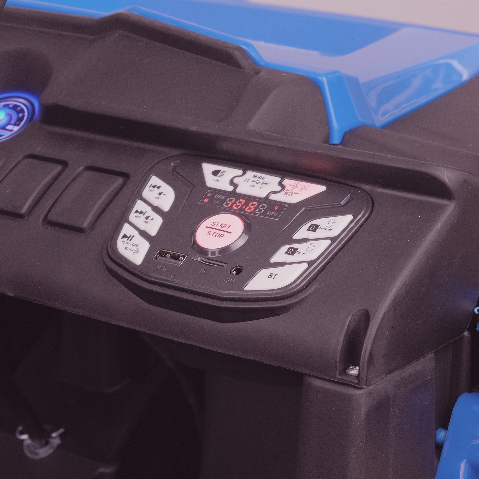 kids electric ride on utv mx battery operated ride on car utv quad with parental remote control 12v media console close up riiroo maxpow 2s buggy 2wd