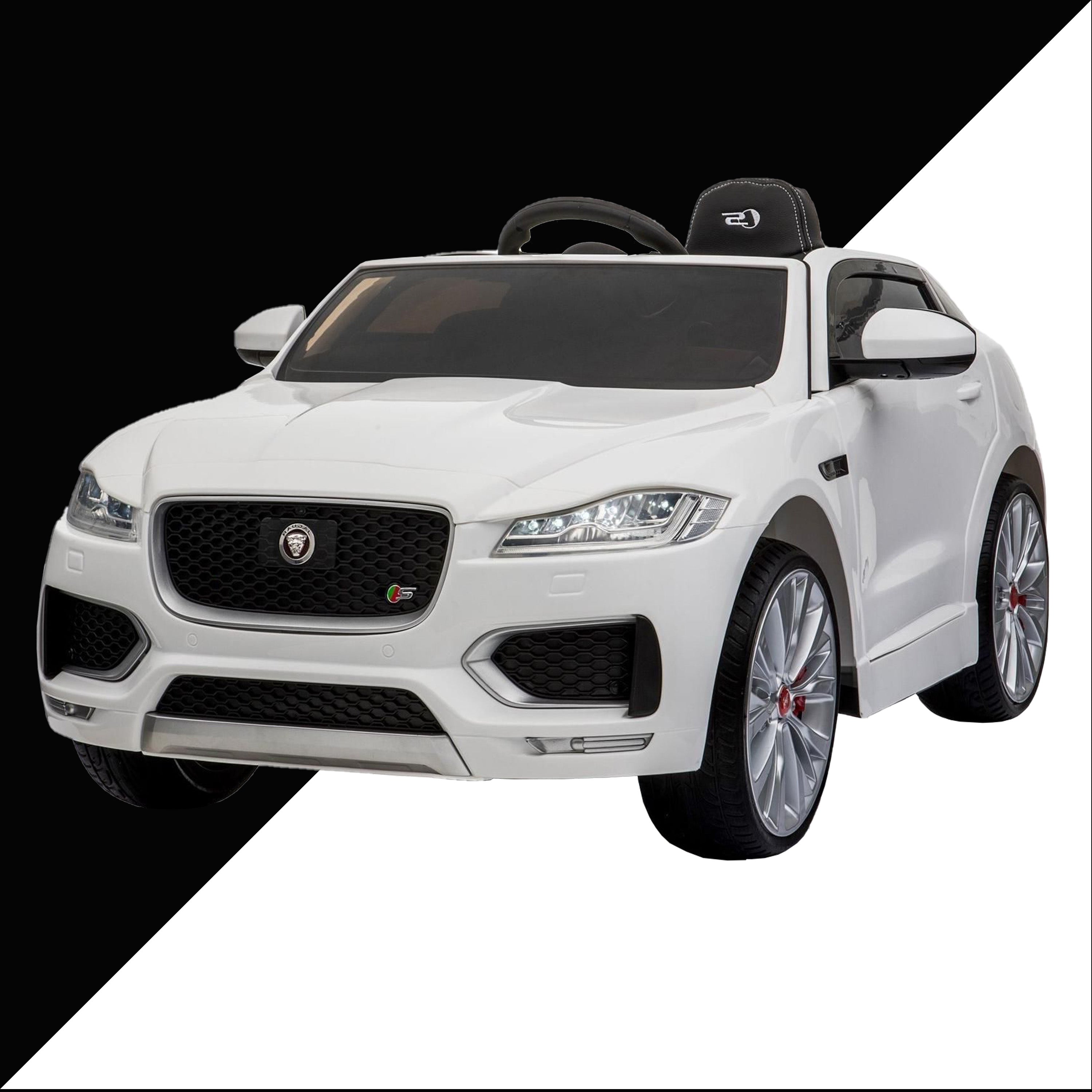 kids jaguar f pace licensed electric battery ride on car jeep with parental remote control power wheels white 3