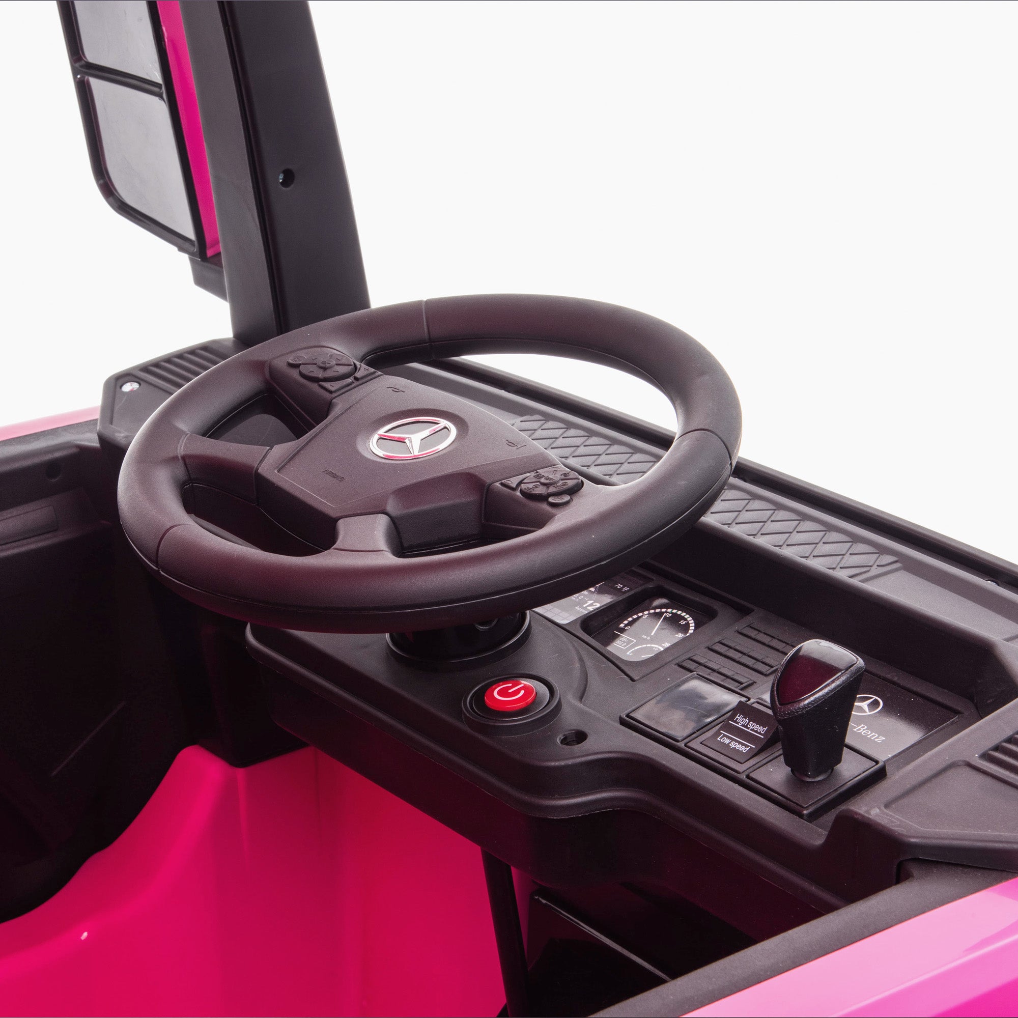 kids mercedes actros licensed ride on electric truck battery operated power wheels with parental remote control main dash close benz 24v 4wd