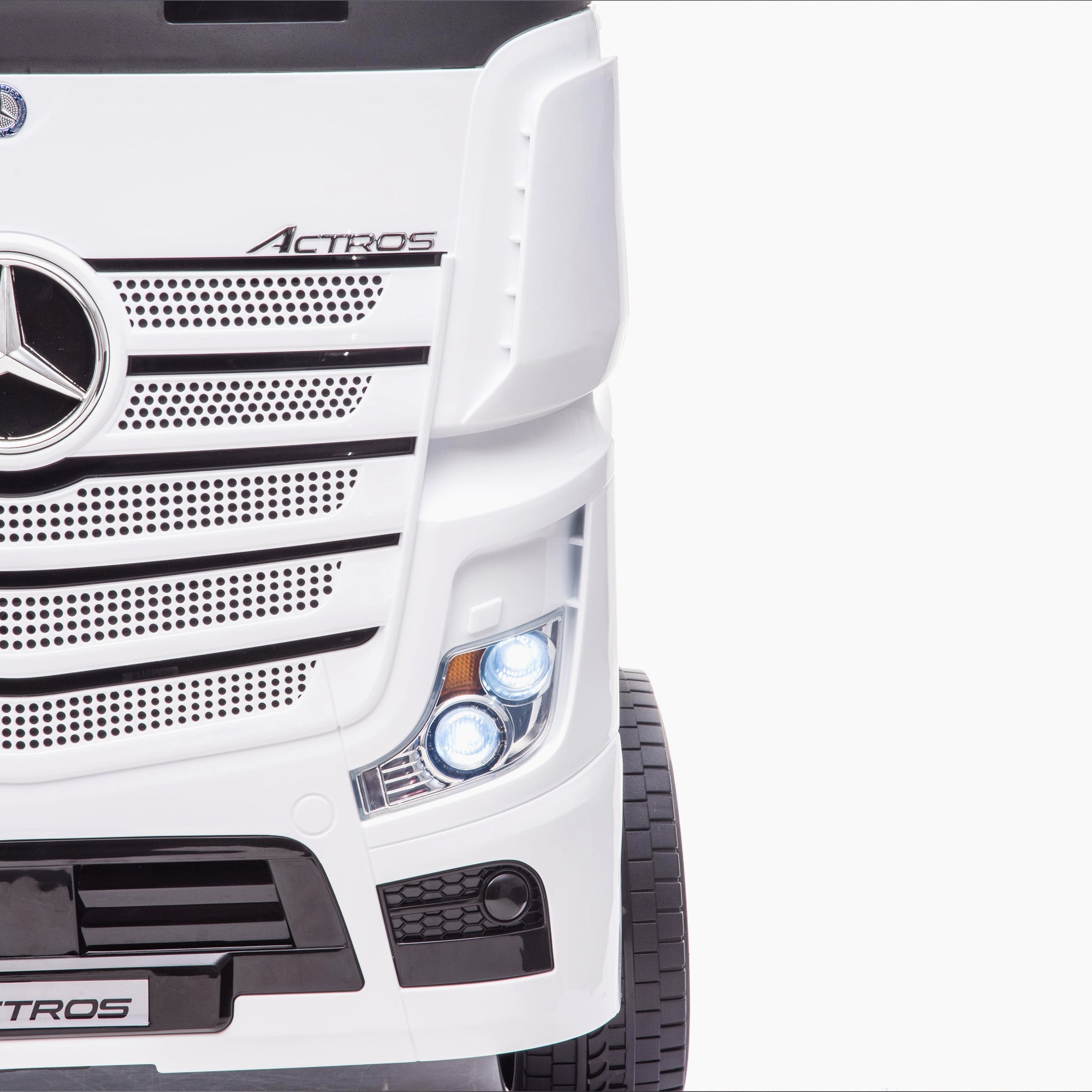 kids mercedes actros licensed ride on electric truck battery operated power wheels with parental remote control main front ligjts on benz 24v 4wd