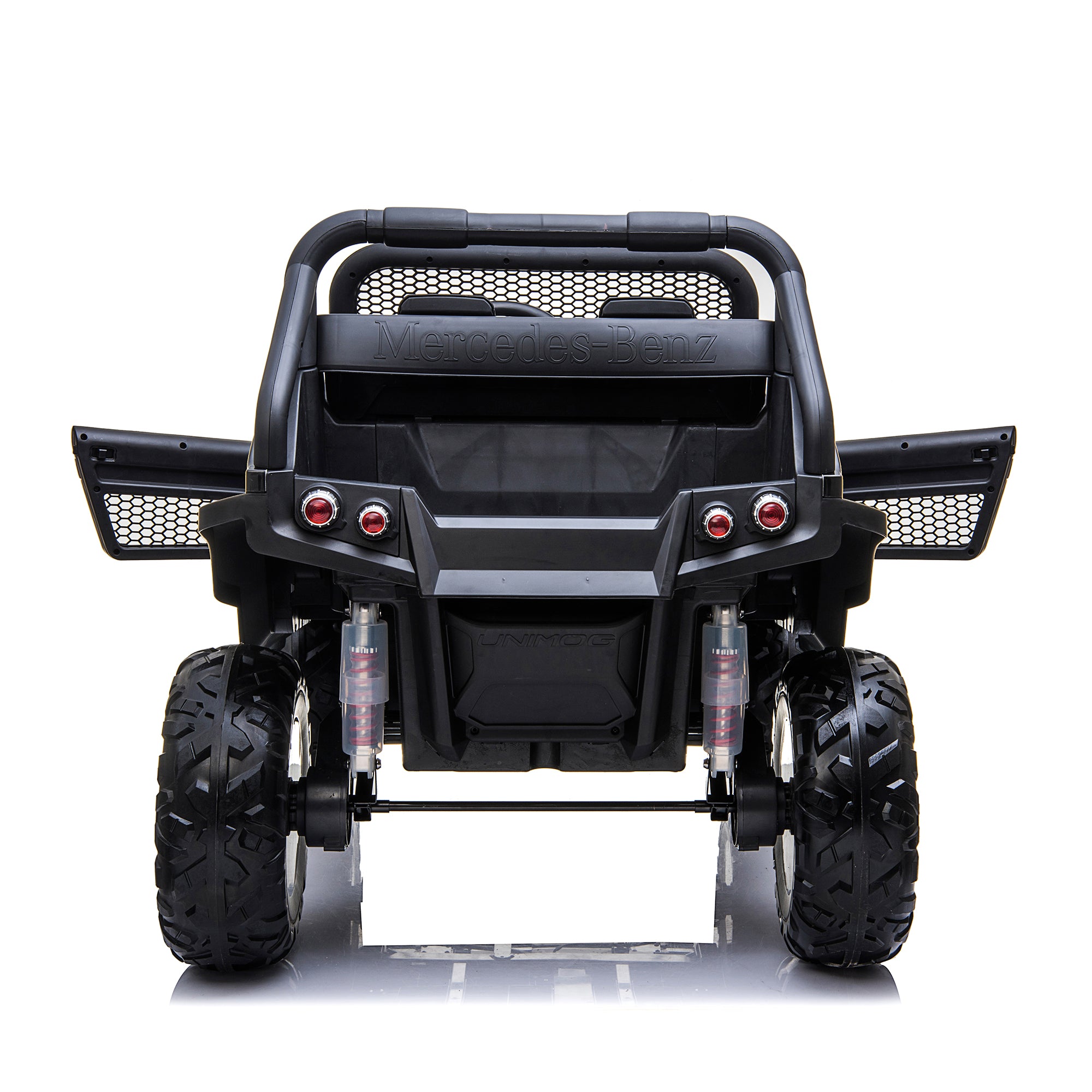 kids mercedes unimog licensed electric ride on car black 12 benz utv atv buggy 12v 4wd