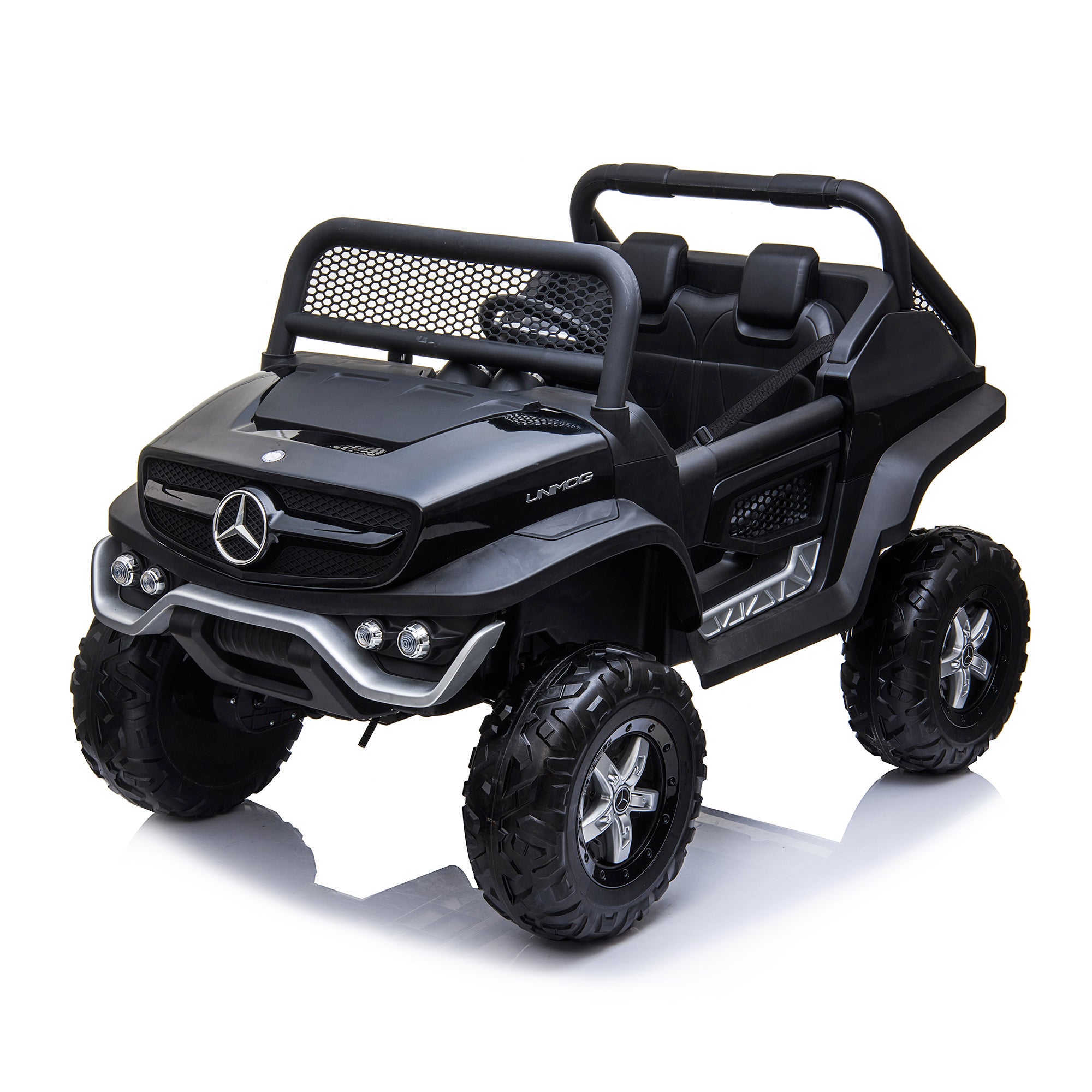 kids mercedes unimog licensed electric ride on car black 13 benz utv atv buggy 12v 4wd