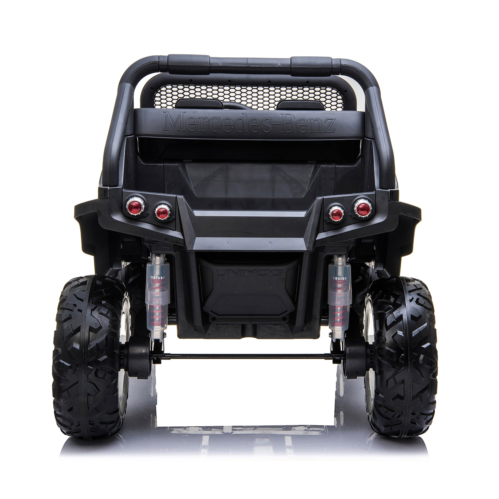 kids mercedes unimog licensed electric ride on car black benz utv atv buggy 12v 4wd