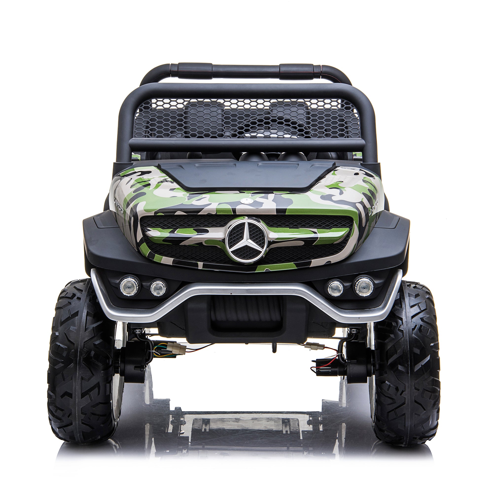 kids mercedes unimog licensed electric ride on car blue 14 benz utv atv buggy 12v 4wd
