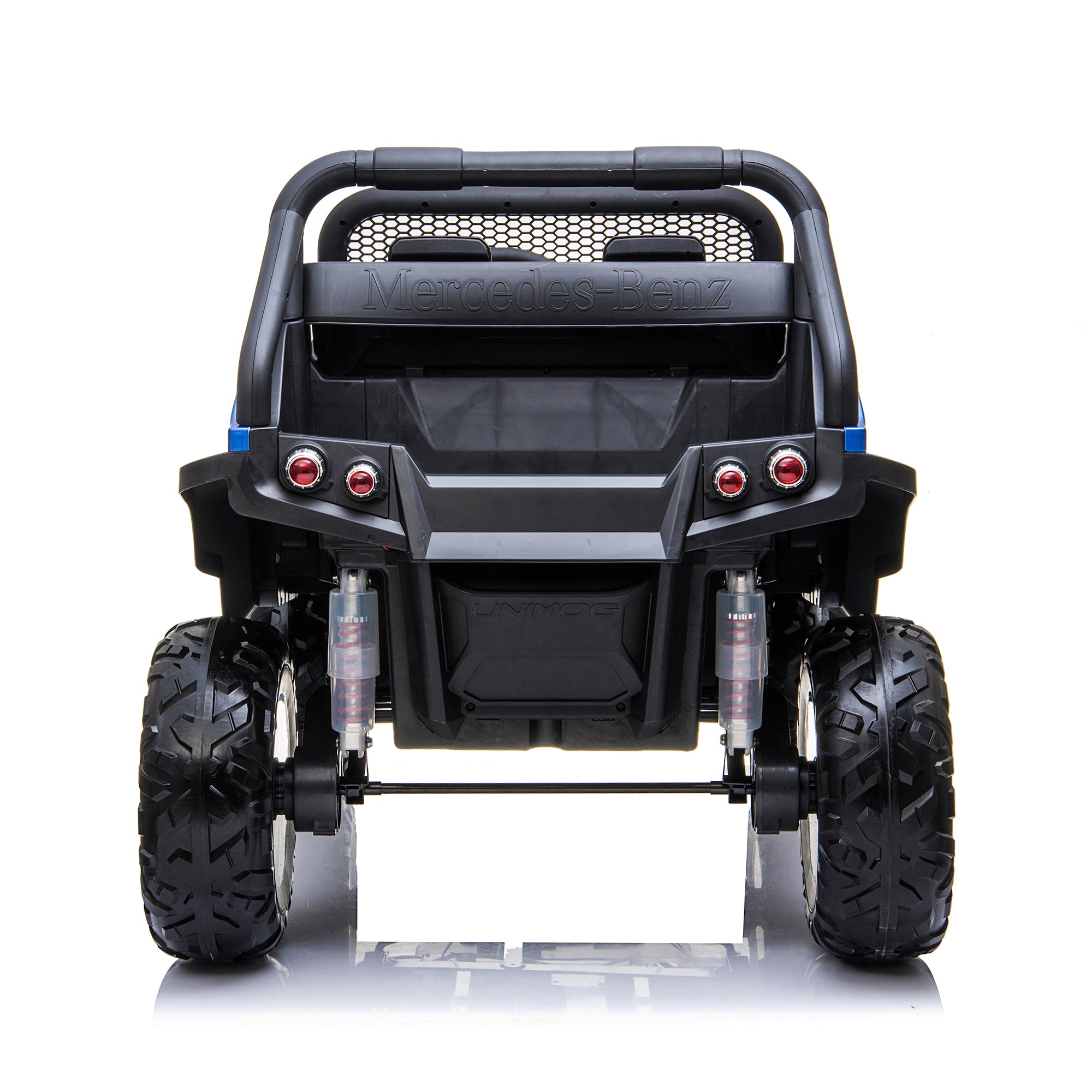 kids mercedes unimog licensed electric ride on car blue benz utv atv buggy 12v 4wd
