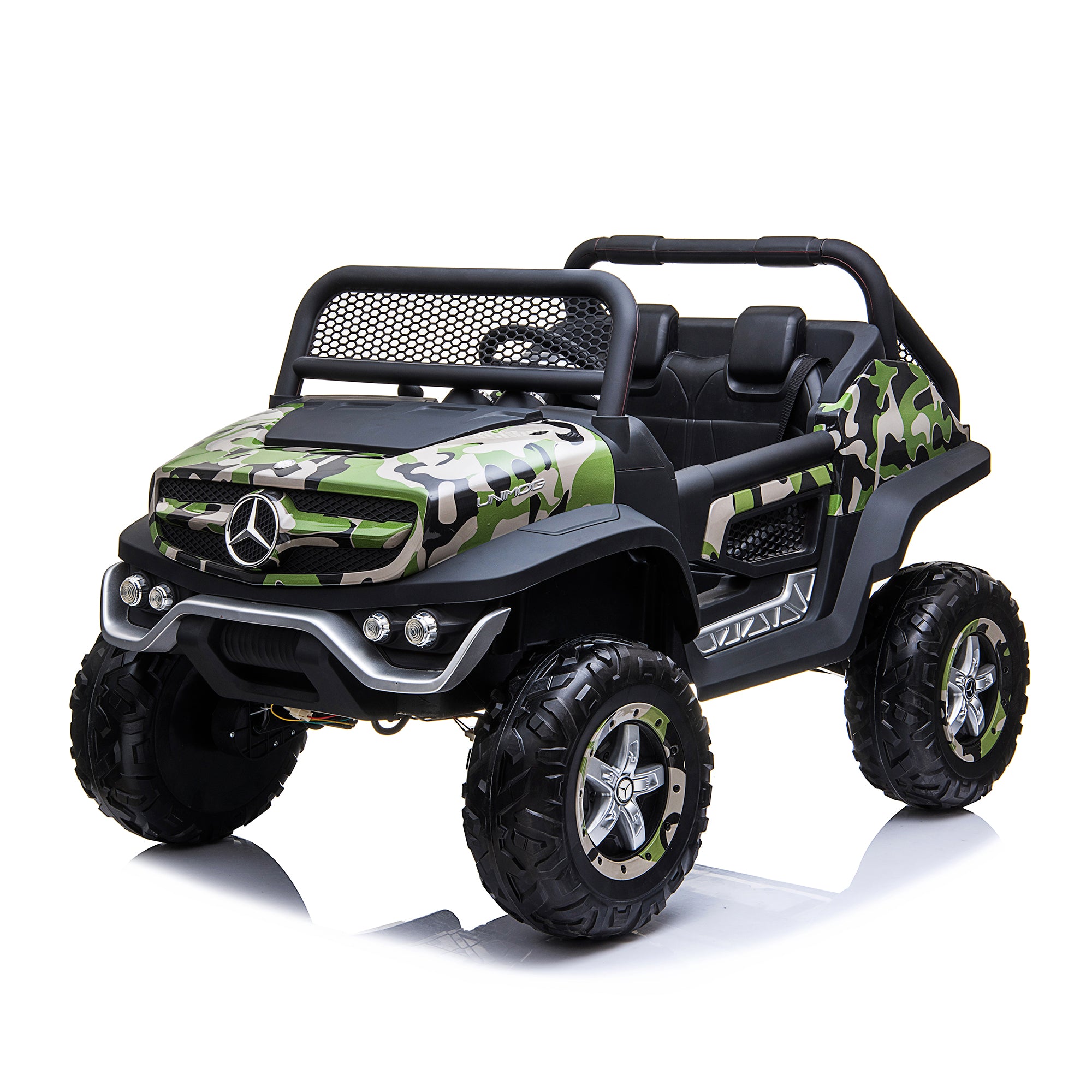 kids mercedes unimog licensed electric ride on car camo benz utv atv buggy 12v 4wd