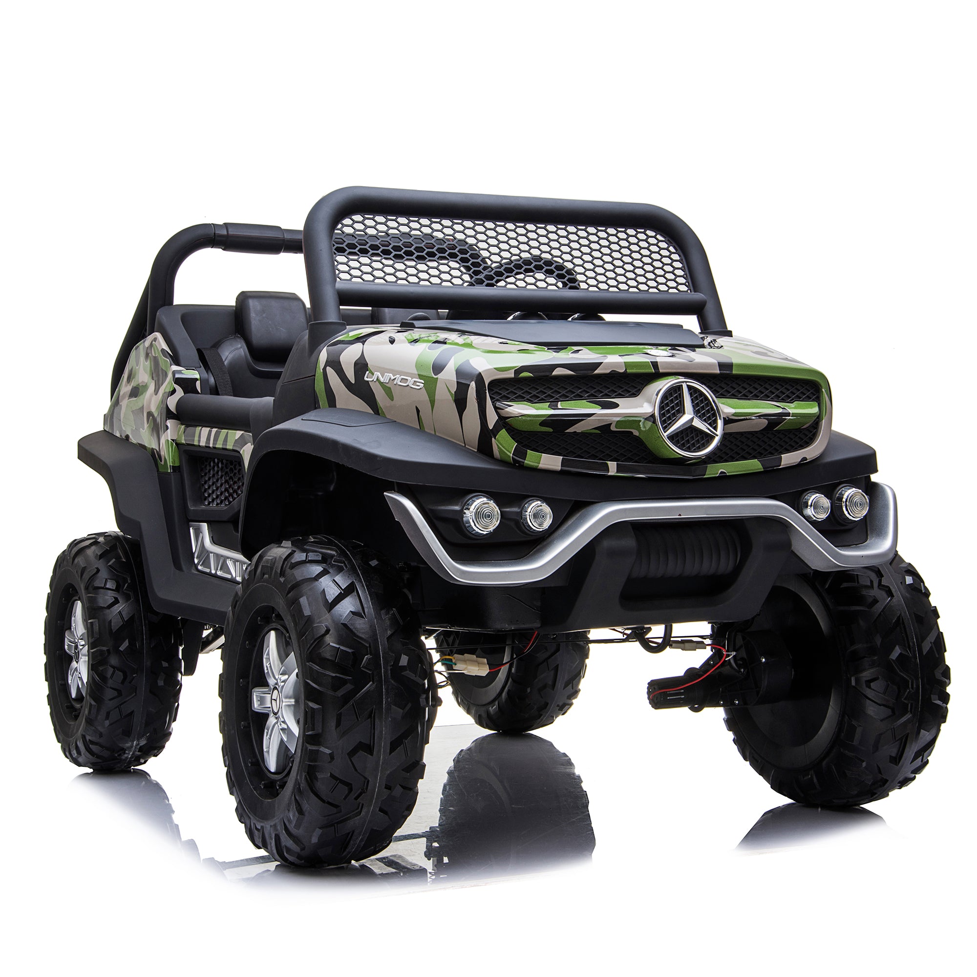 kids mercedes unimog licensed electric ride on car camo 10 benz utv atv buggy 12v 4wd