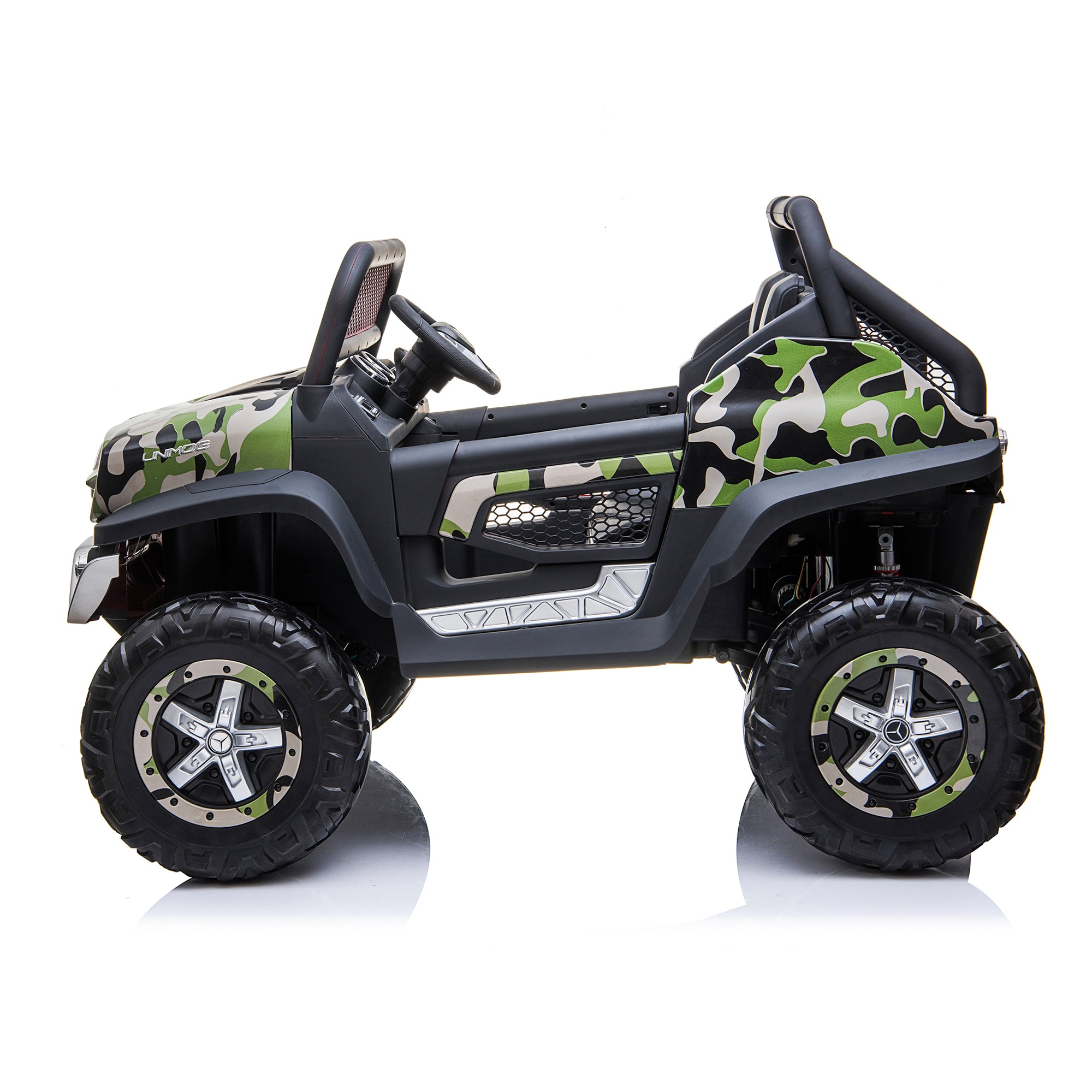 kids mercedes unimog licensed electric ride on car camo benz utv atv buggy 12v 4wd