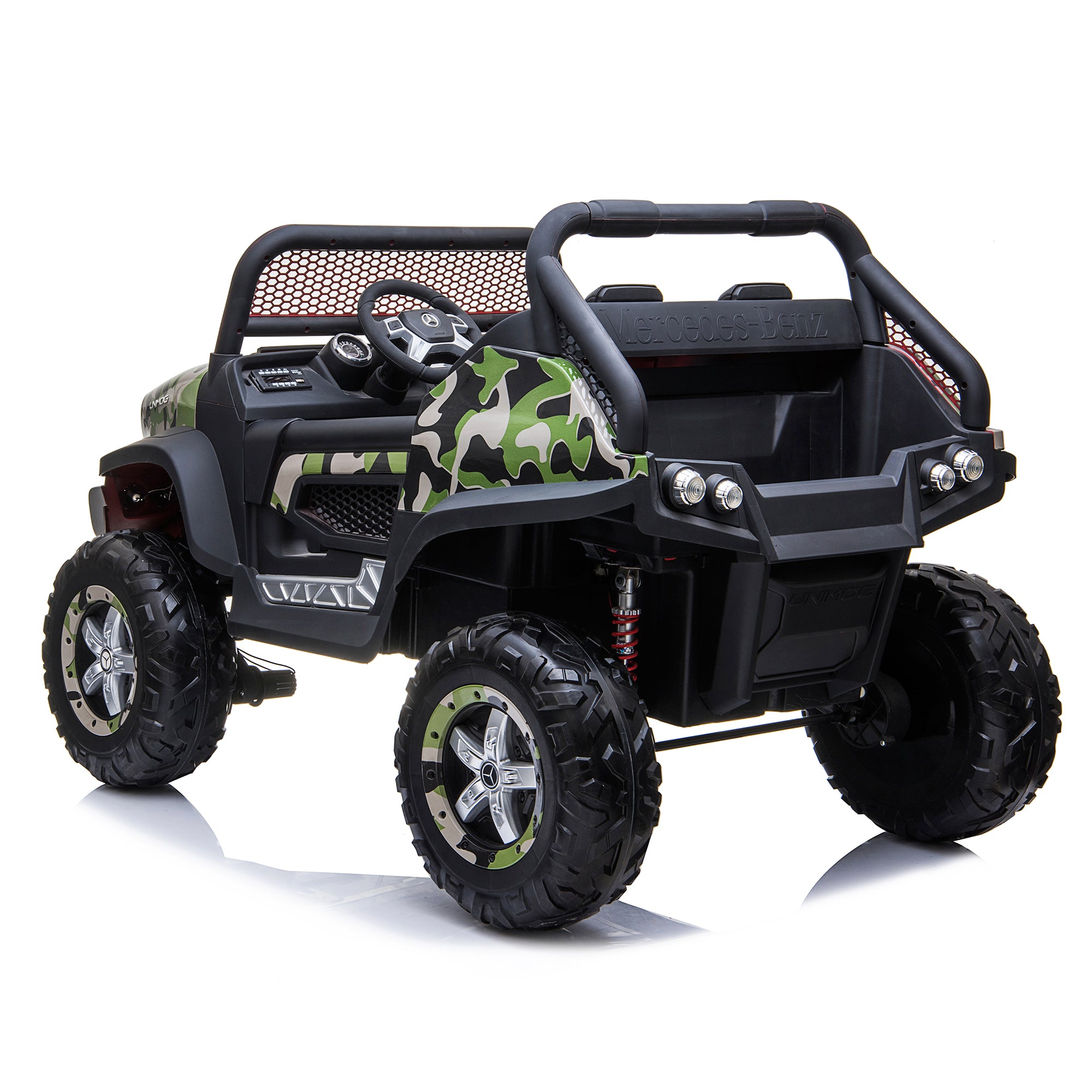 kids mercedes unimog licensed electric ride on car camo benz utv atv buggy 12v 4wd