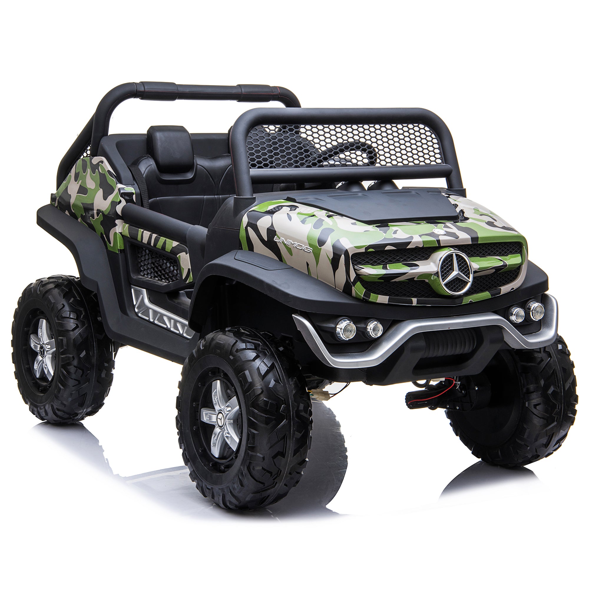 kids mercedes unimog licensed electric ride on car camo benz utv atv buggy 12v 4wd