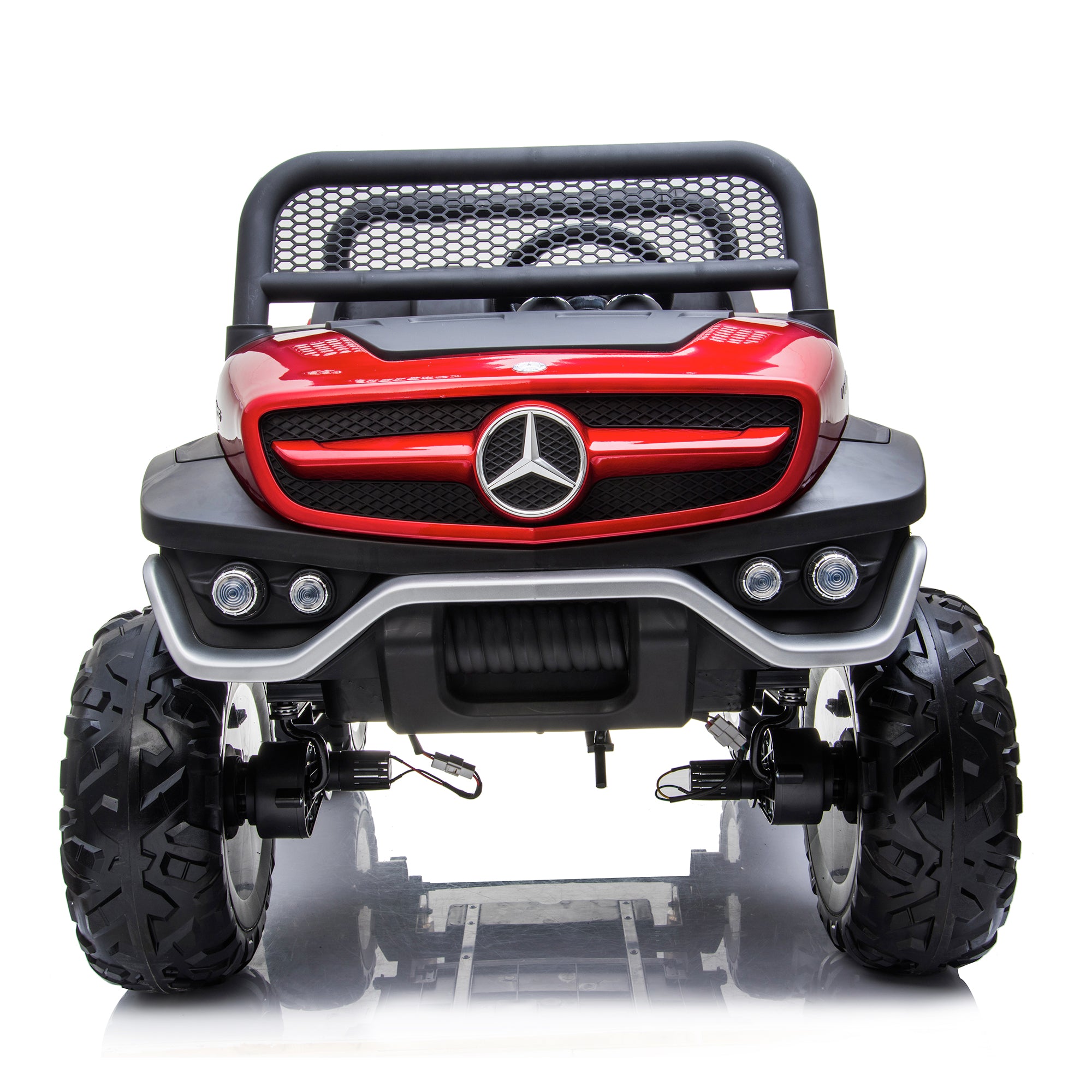 kids mercedes unimog licensed electric ride on car red 12 benz utv atv buggy 12v 4wd