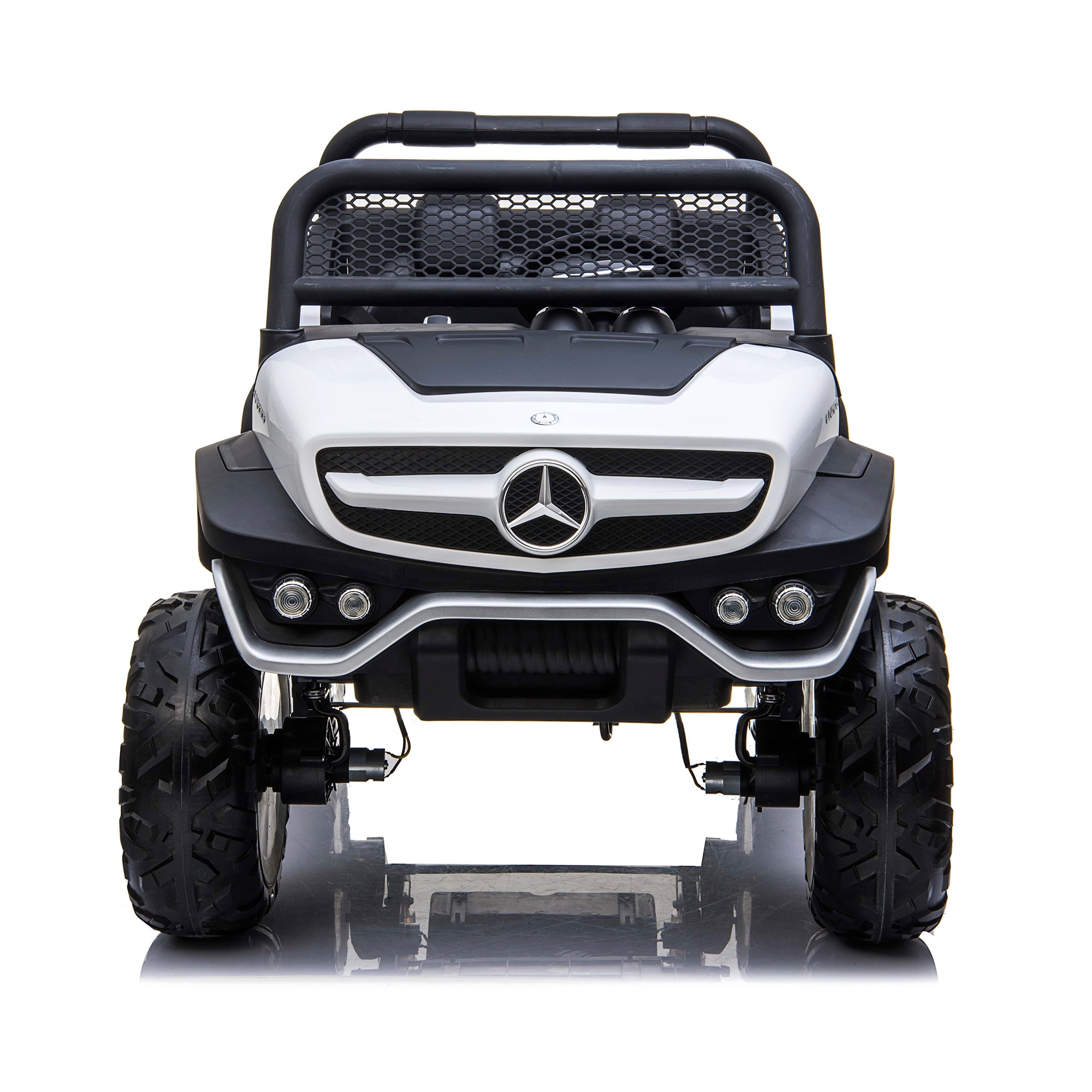 kids mercedes unimog licensed electric ride on car red 14 benz utv atv buggy 12v 4wd