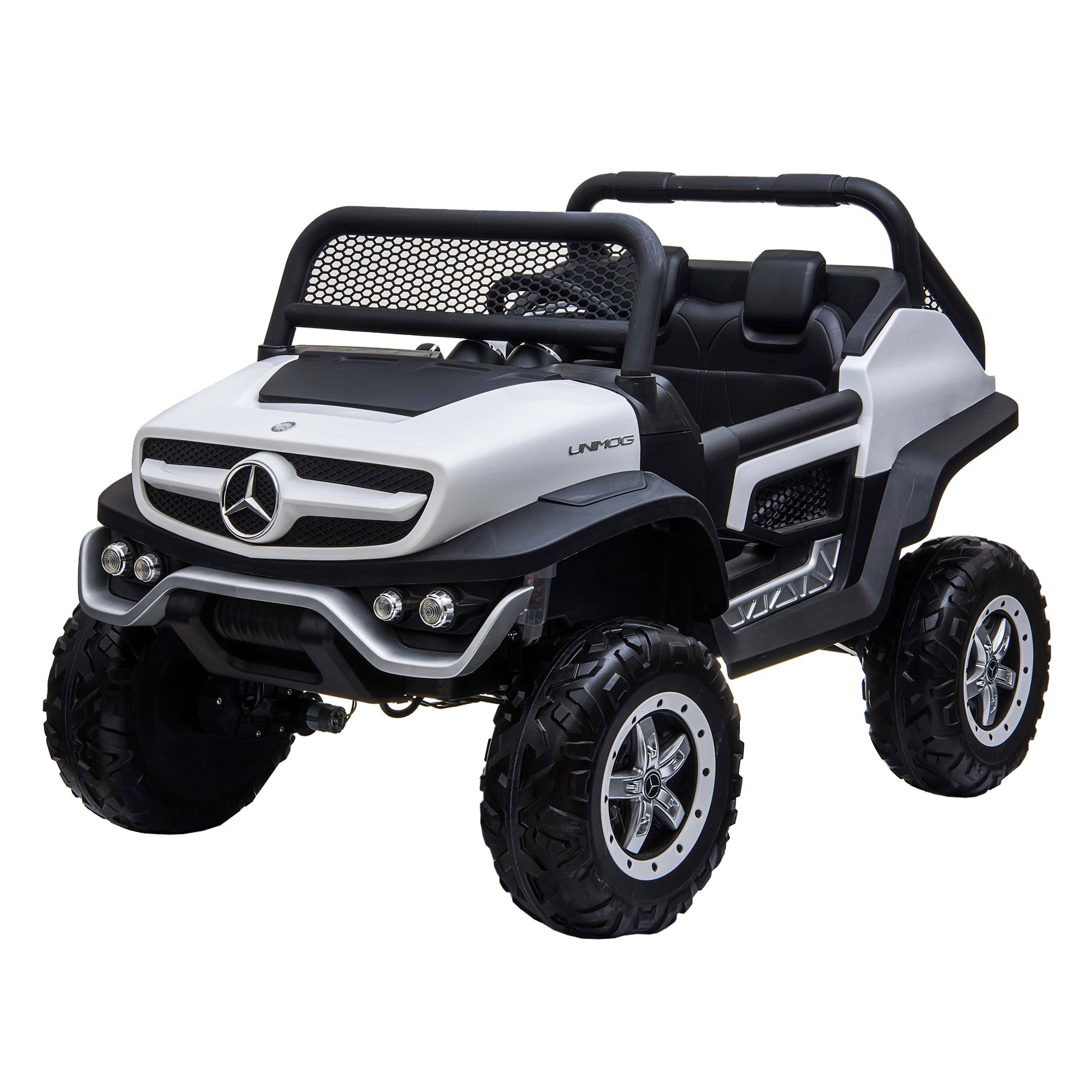 kids mercedes unimog licensed electric ride on car red 15 benz utv atv buggy 12v 4wd