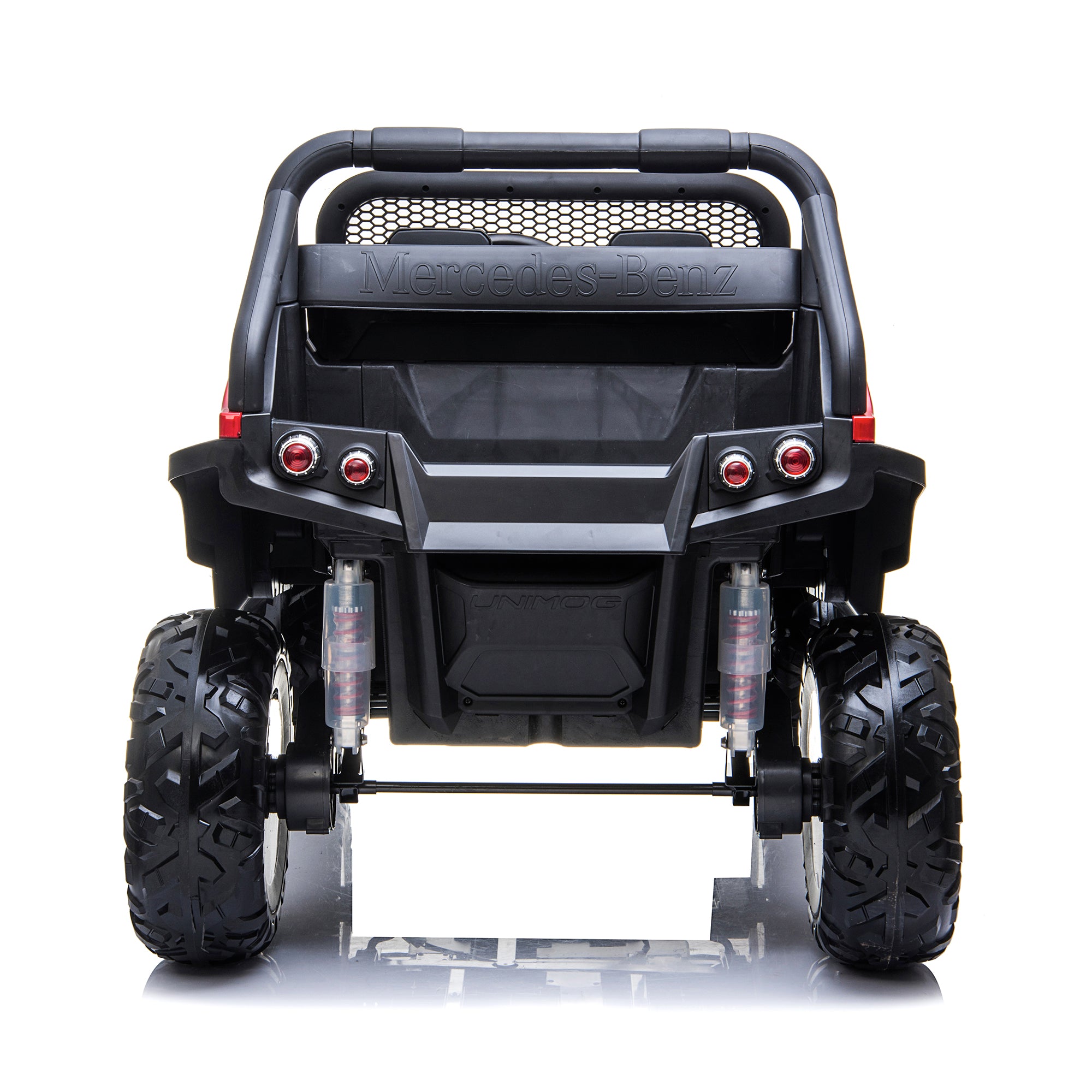 kids mercedes unimog licensed electric ride on car red benz utv atv buggy 12v 4wd