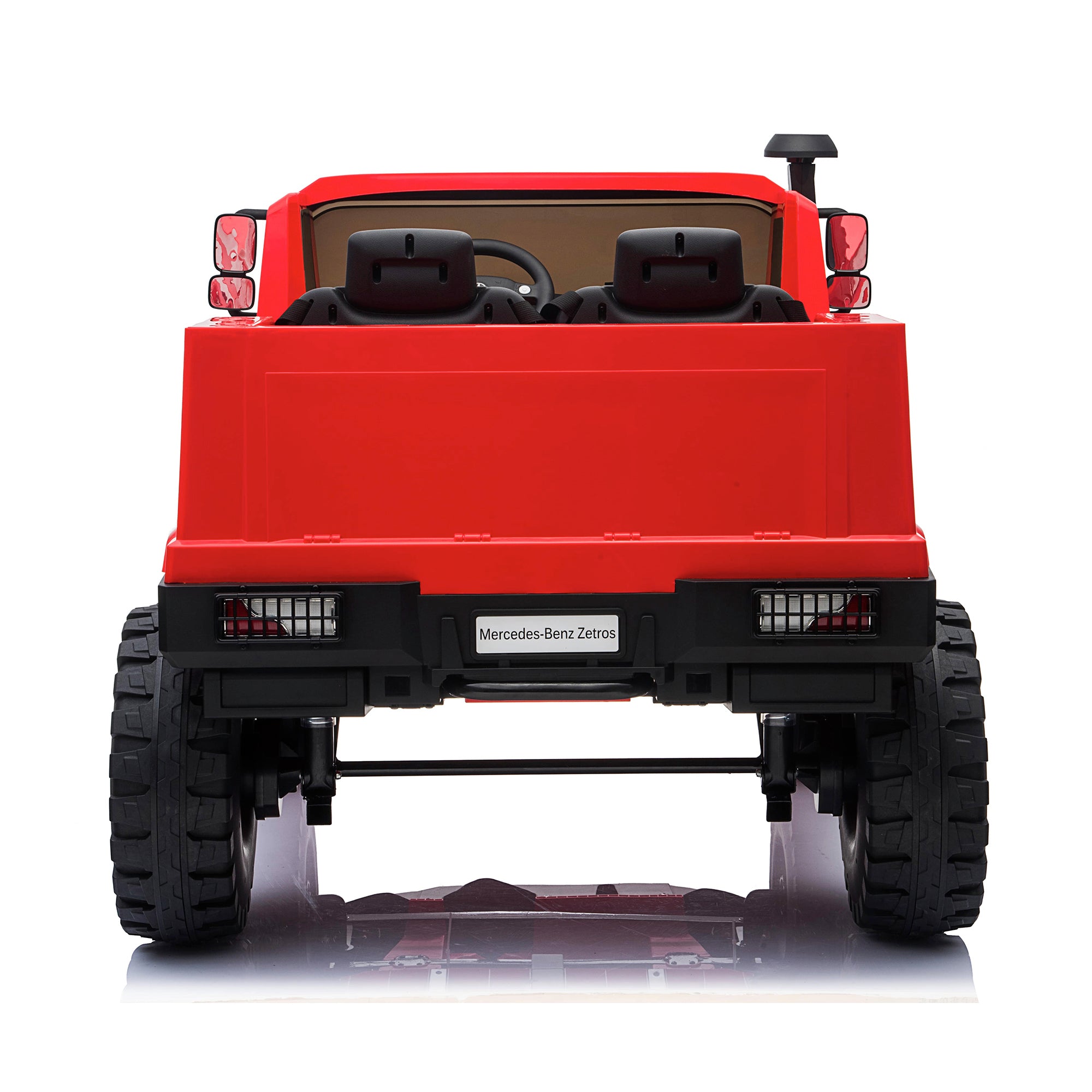 kids mercedes zetros licensed electric ride on car truck red 6 4wd 2 seater