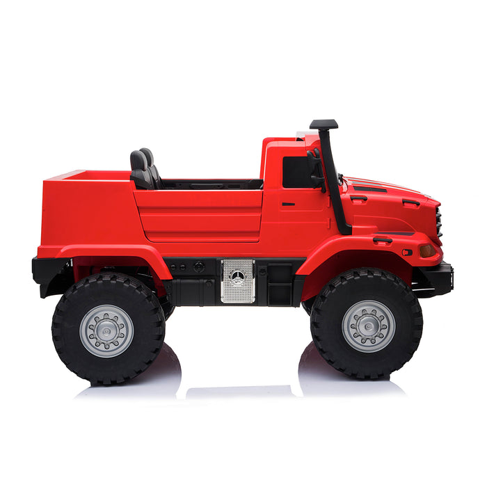 kids mercedes zetros licensed electric ride on car truck red 7 4wd 2 seater