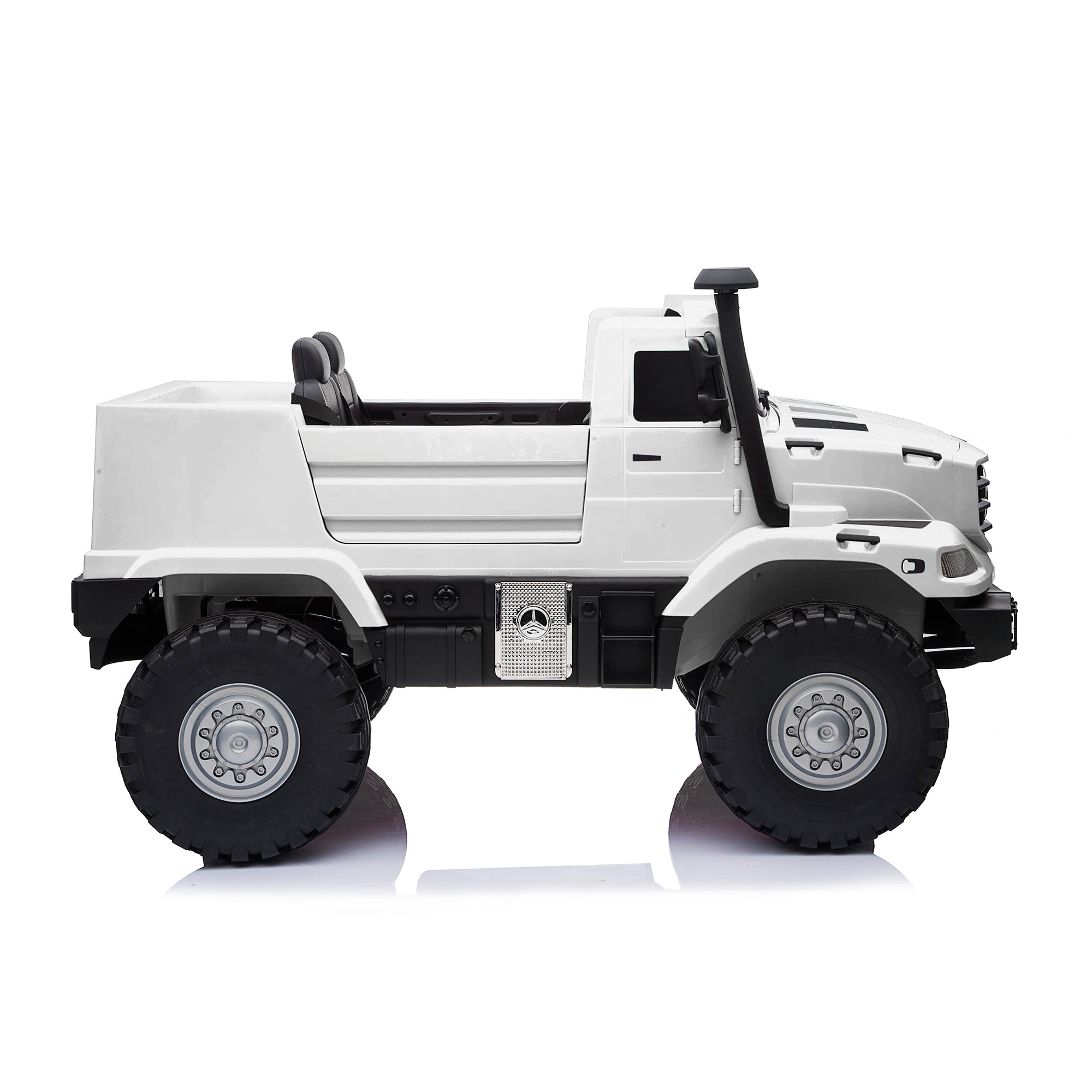 kids mercedes zetros licensed electric ride on car truck white 11 4wd 2 seater
