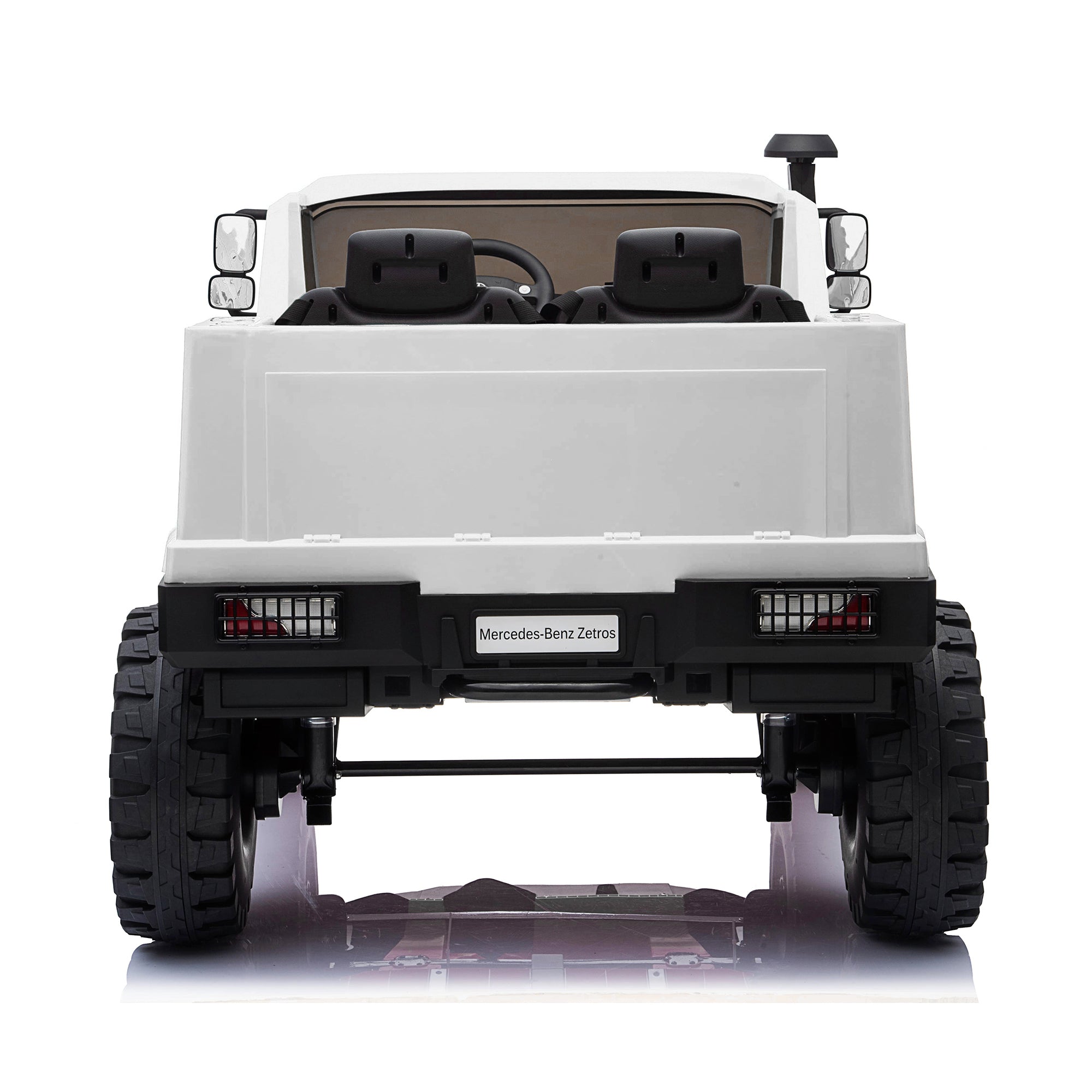 kids mercedes zetros licensed electric ride on car truck white 12 4wd 2 seater