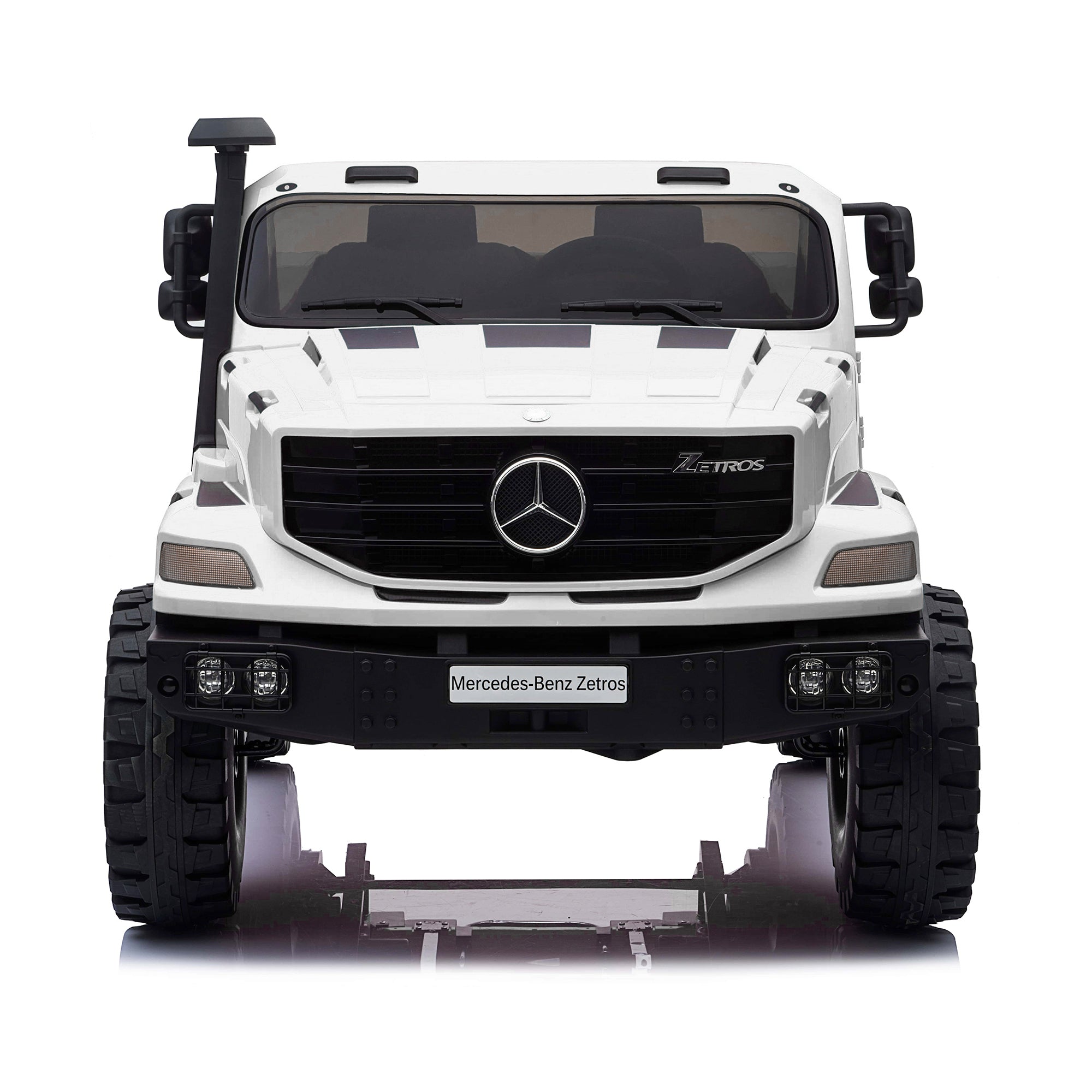 kids mercedes zetros licensed electric ride on car truck white 17 4wd 2 seater
