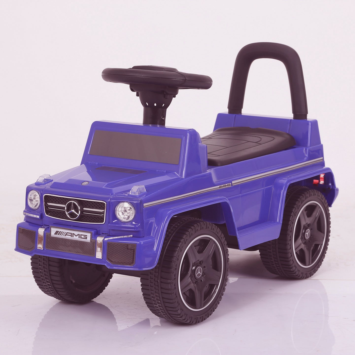 kidspush along mercedes g63 amg with seat storage media centre ride on car 2 blue perspective kids push box and