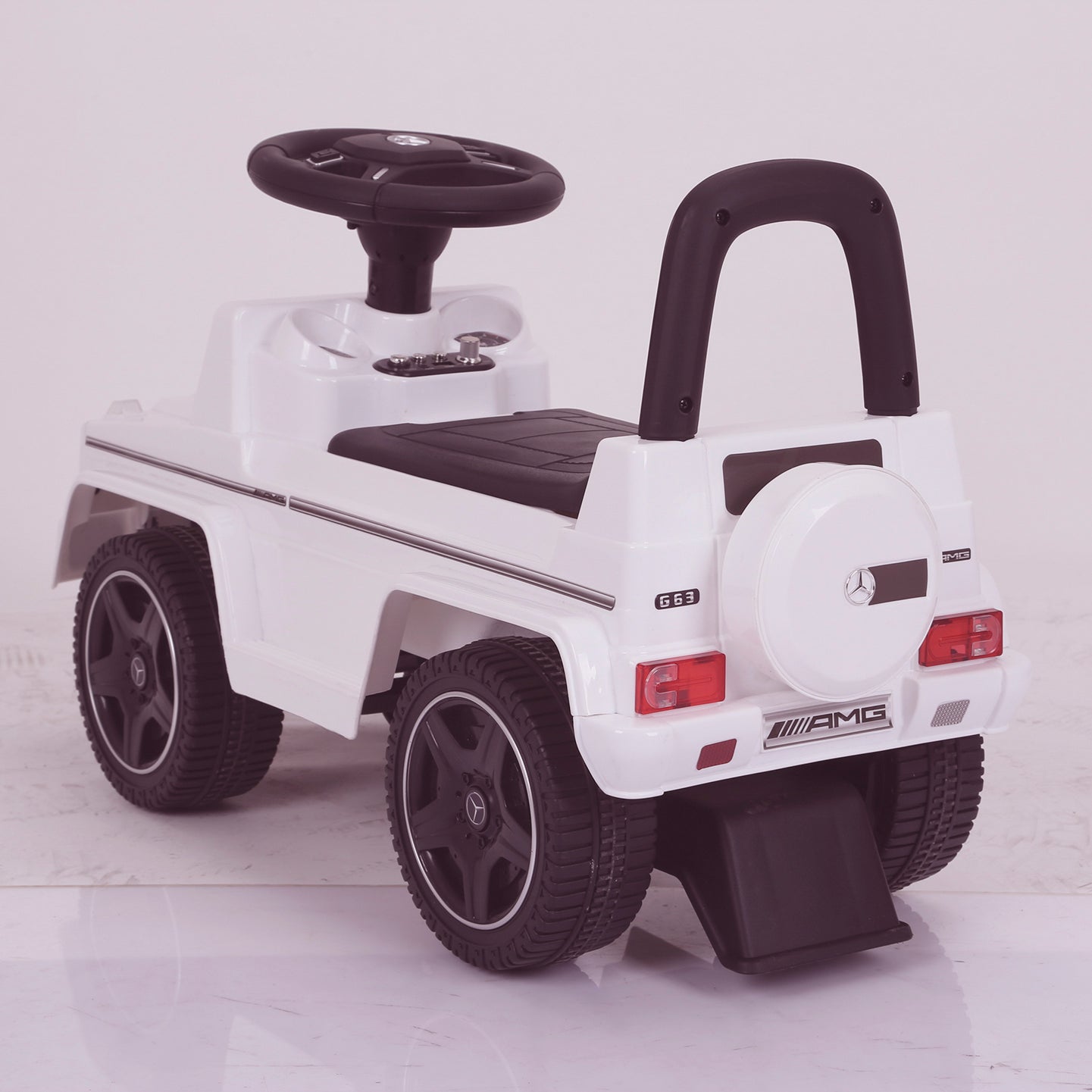 kidspush along mercedes g63 amg with seat storage media centre ride on car 2 rear white kids push box and