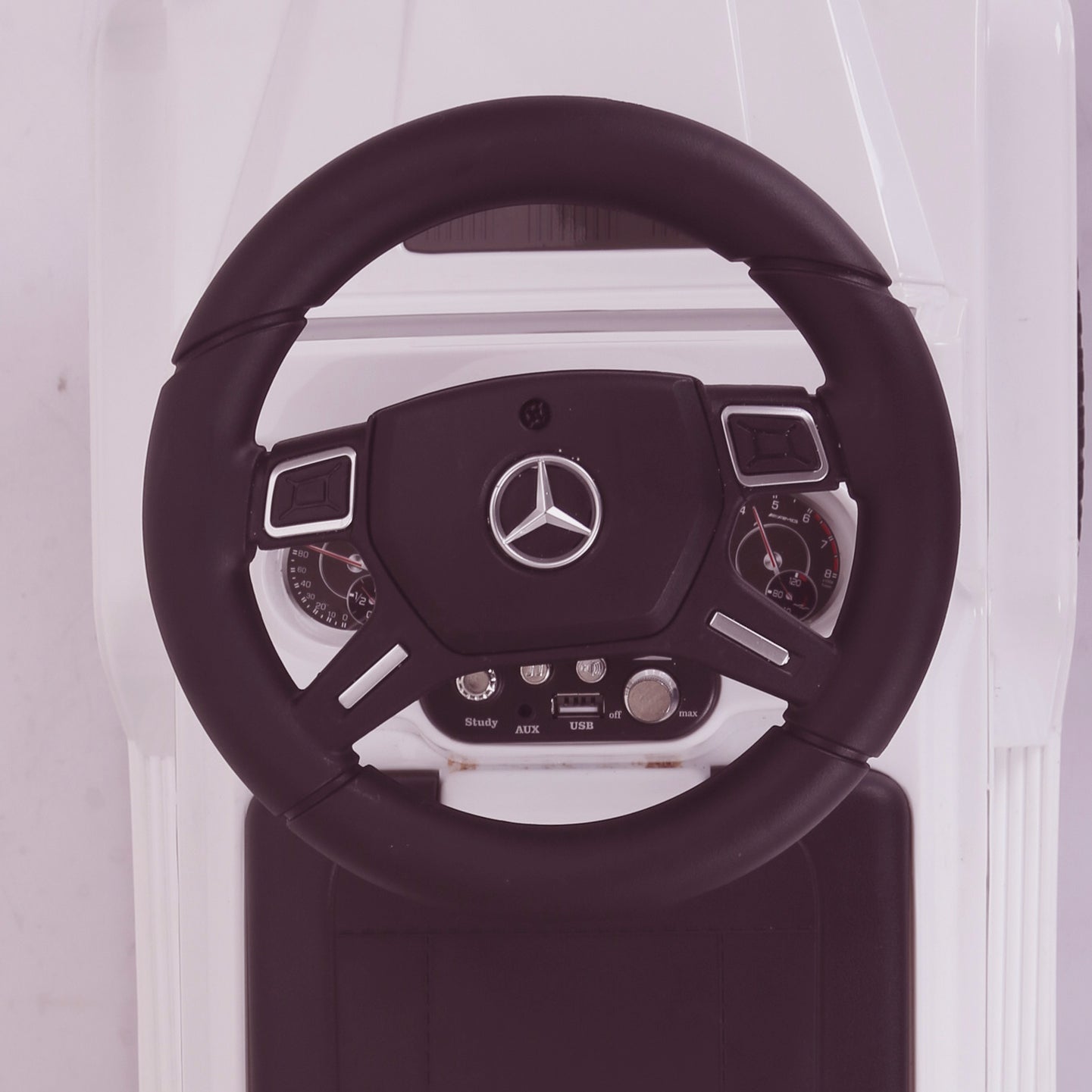 kidspush along mercedes g63 amg with seat storage media centre ride on car 2 steering white kids push box and