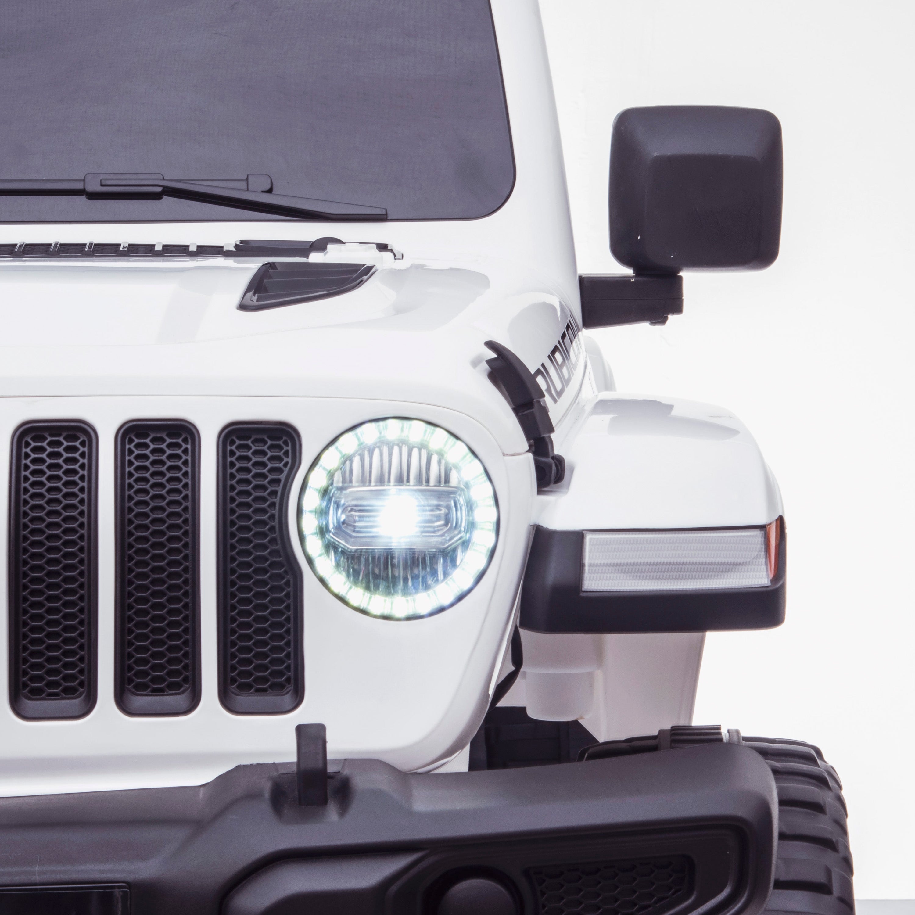 licensed kids 12v jeep wrangler rubicon ride on car jeep with parental remote control front lights 2wd