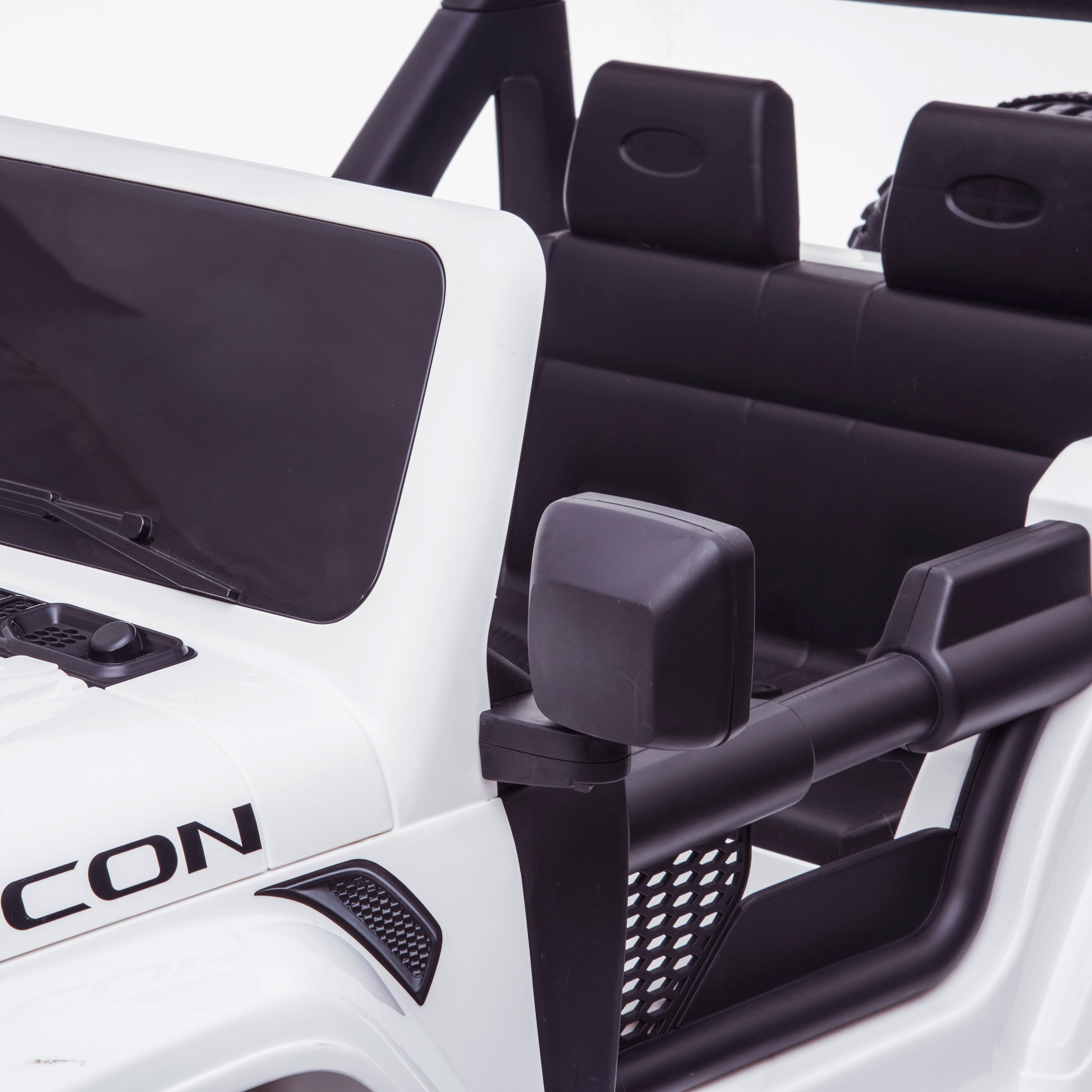 licensed kids 12v jeep wrangler rubicon ride on car jeep with parental remote control mirror detail 2wd