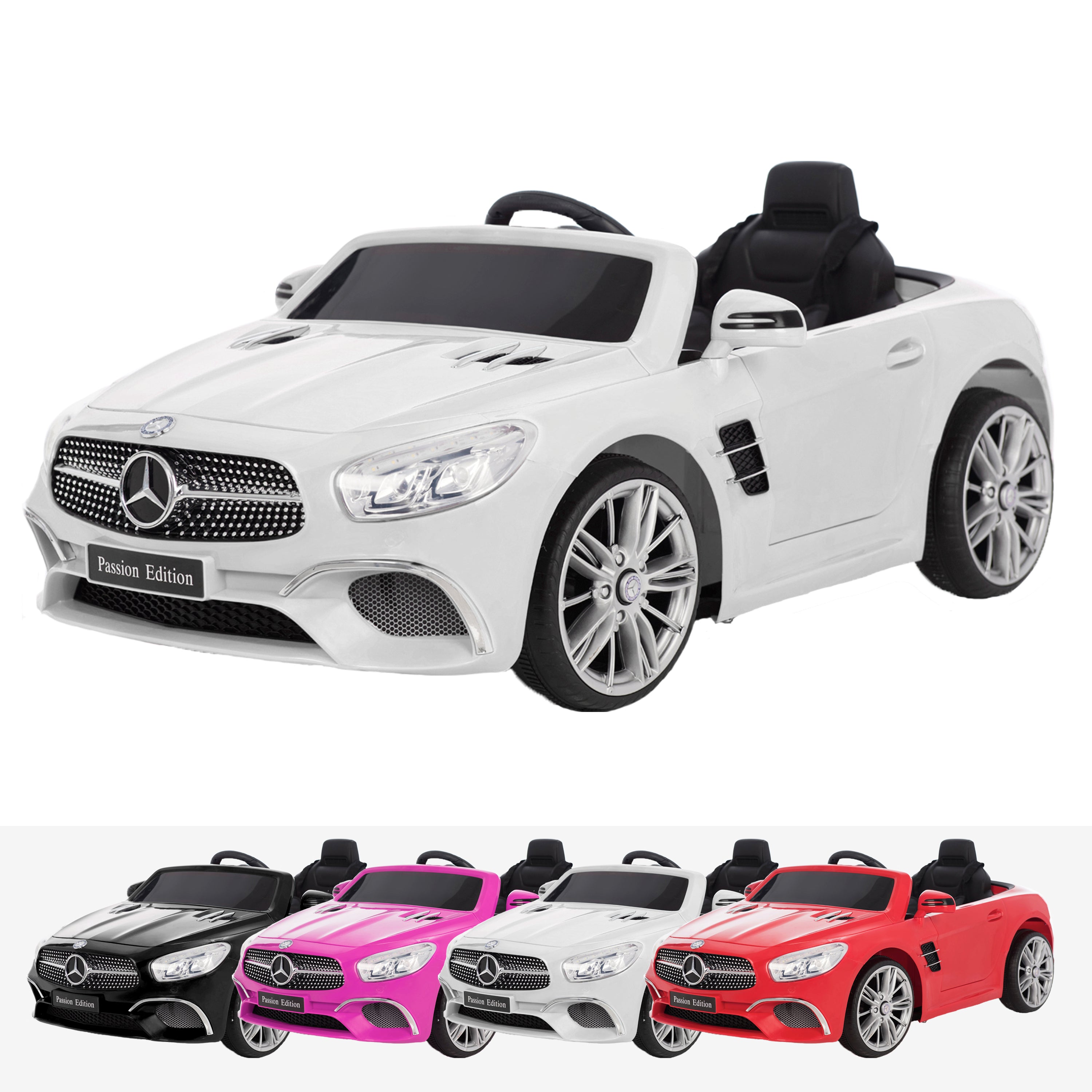 mercedes benz sl400 licensed 12v battery electric ride on car with remote white2 licensed electric ride on car battery powered with remote music
