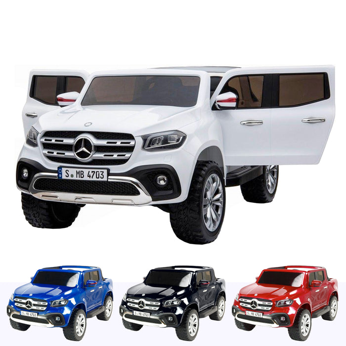 mercedes benz x class amg licensed 12v battery electric ride on car with remote white2 White licensed pickup 24v 4wd electric battery ride on car