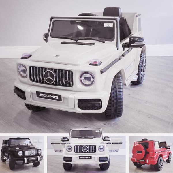 mercedes g63 amg 2019 white grande white licensed ride on car 12v 2wd