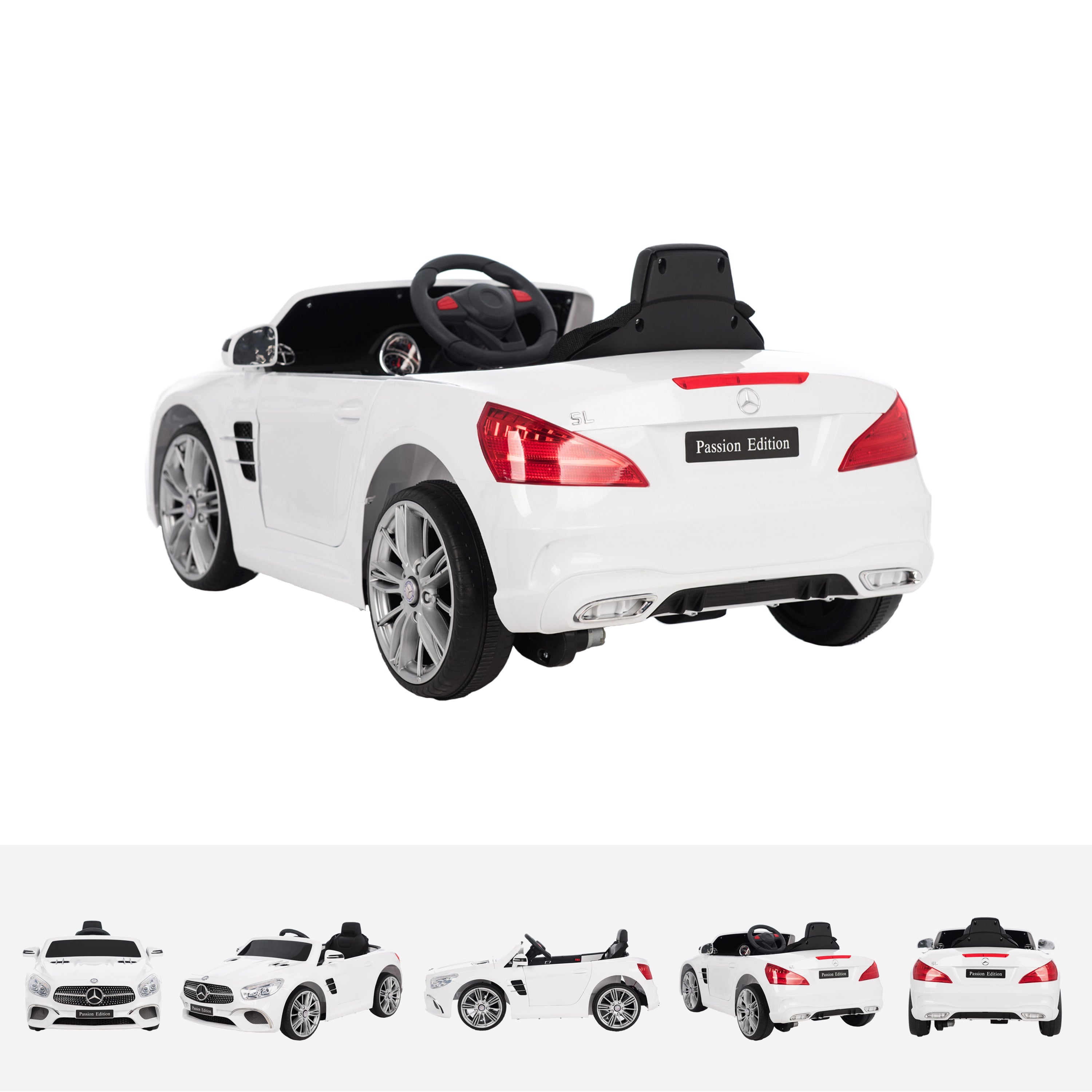 mercedes sl400 white trois quarts 01 licensed mercedes sl400 electric ride on car battery powered with remote music