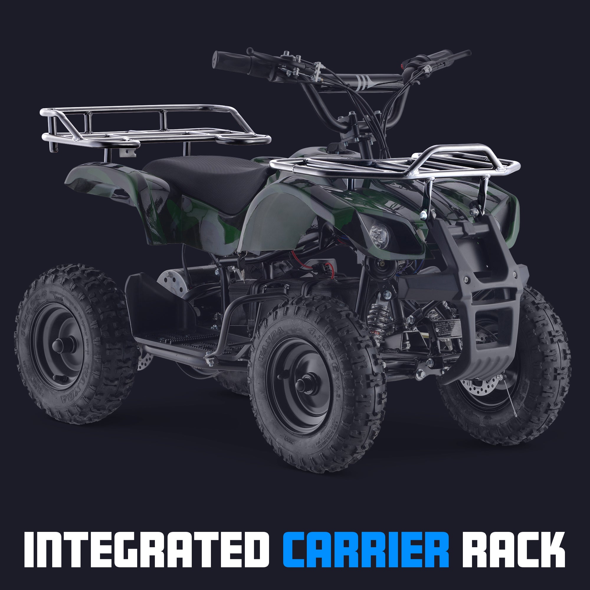 36V 1000W Kids ATV Electric Quad Bike - Army Green | OneATV™ EX3S