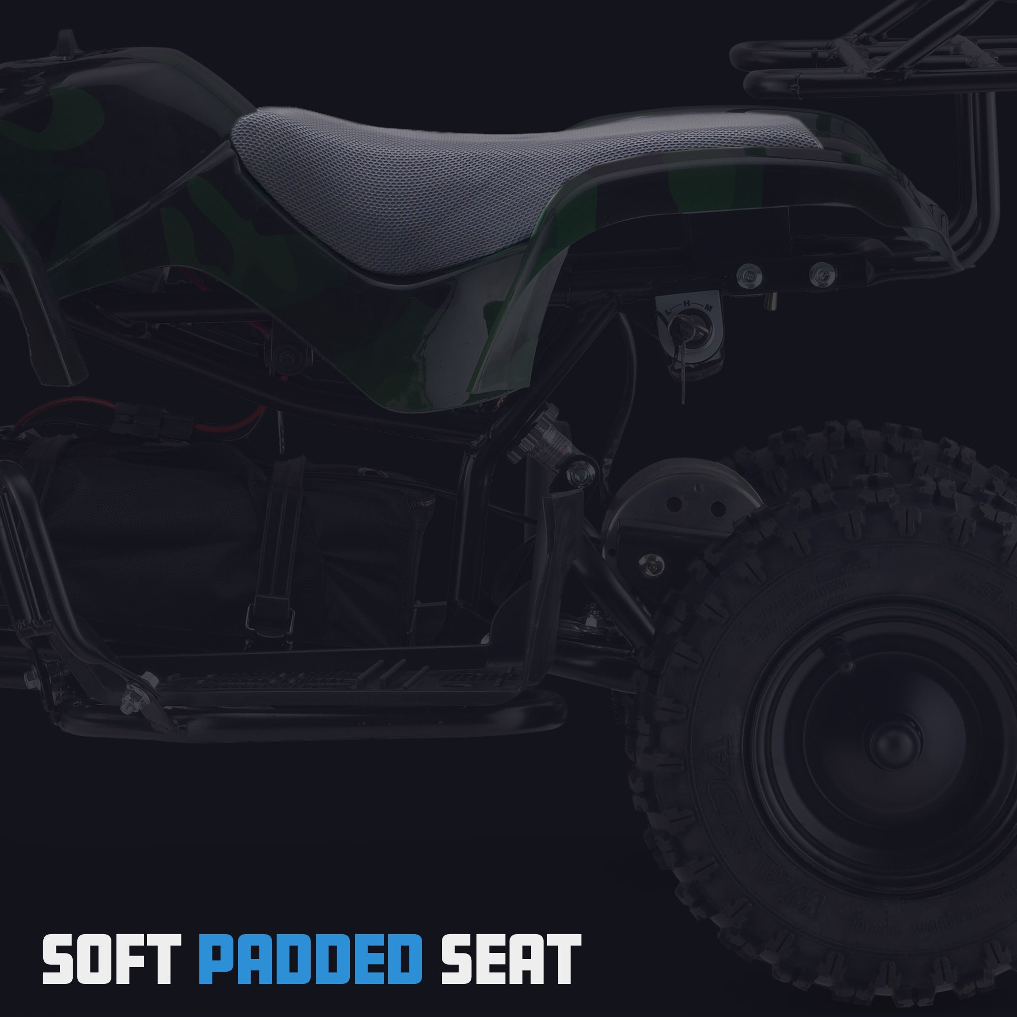 36V 1000W Kids ATV Electric Quad Bike - Army Green | OneATV™ EX3S